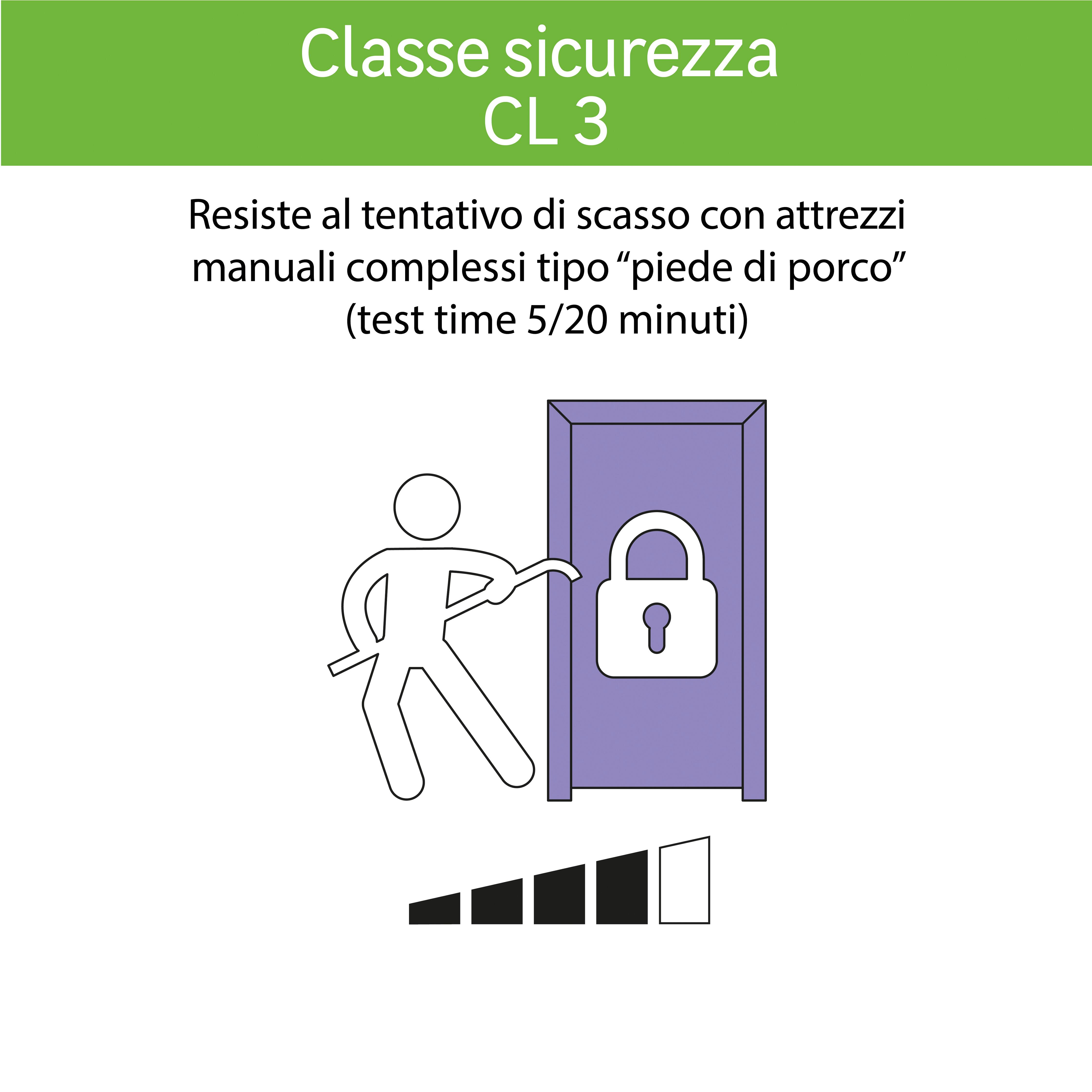 Porta blindata MASTER Tough L 80 x H 210 cm noce apertura destra - 10