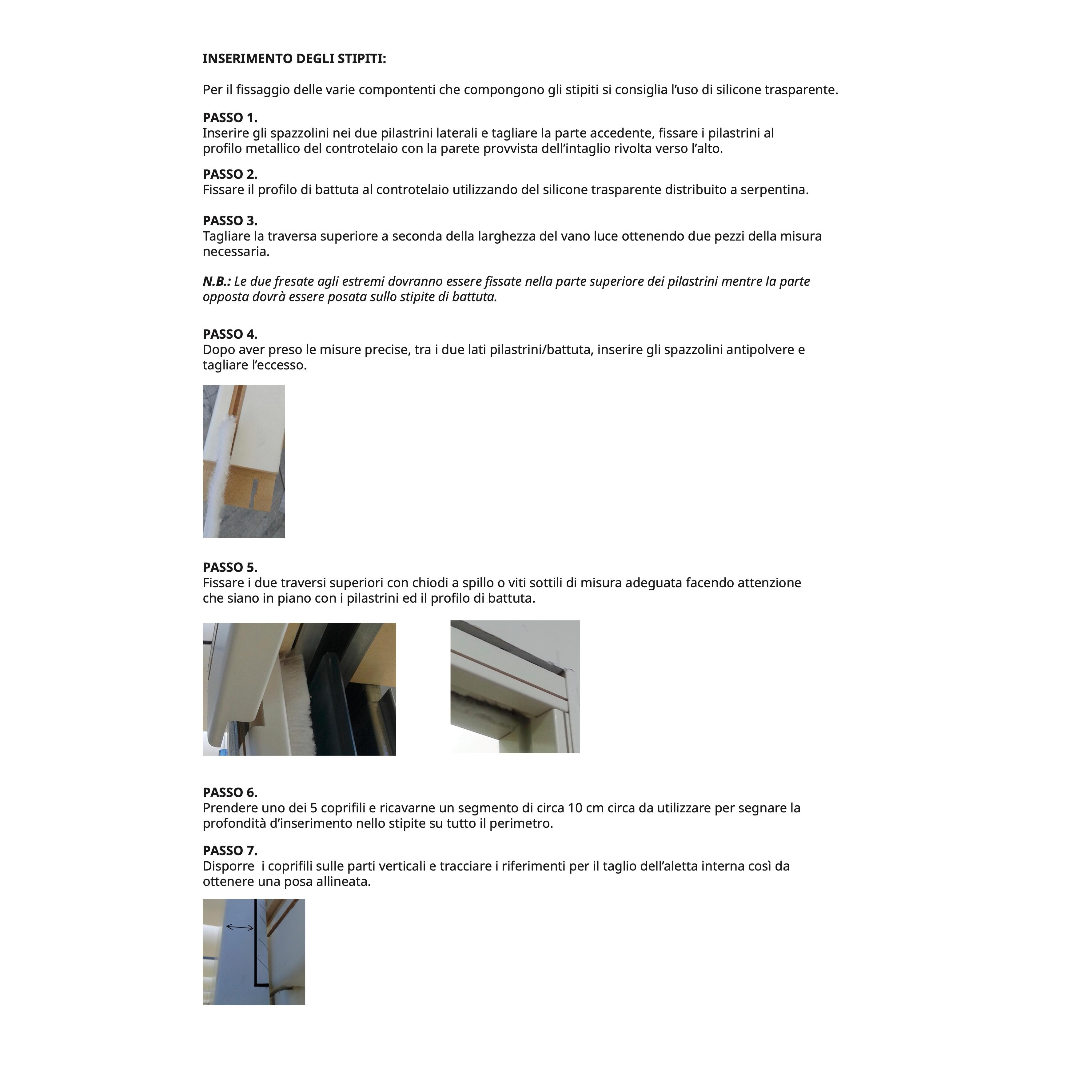 Telaio per porta Secret in legno verniciato bianco L 15 x H 230 cm - 7