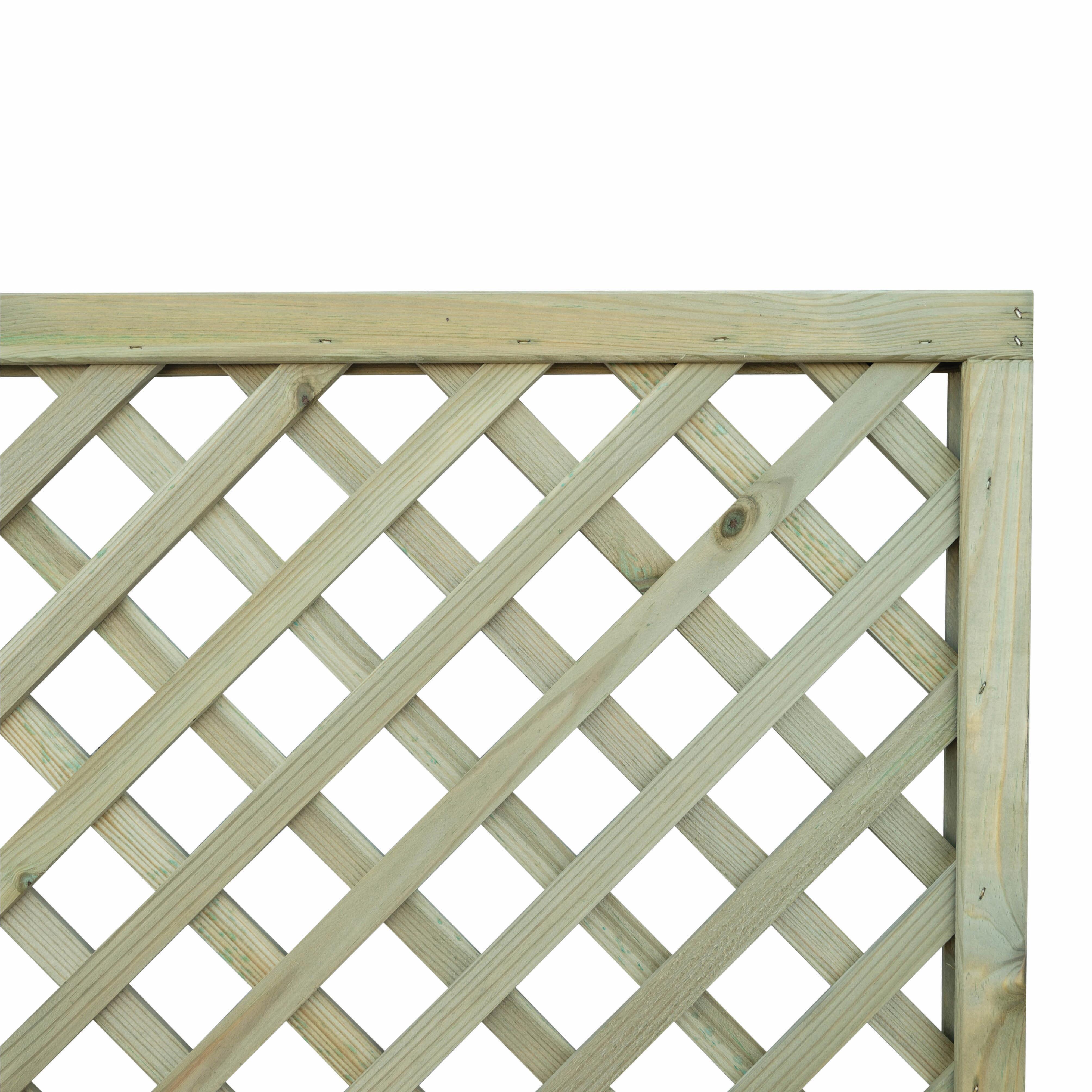 Traliccio grigliato fisso in legno naturale L 90 X H 180 cm, Sp 30 mm maglia 40x40 mm STELMET - 3