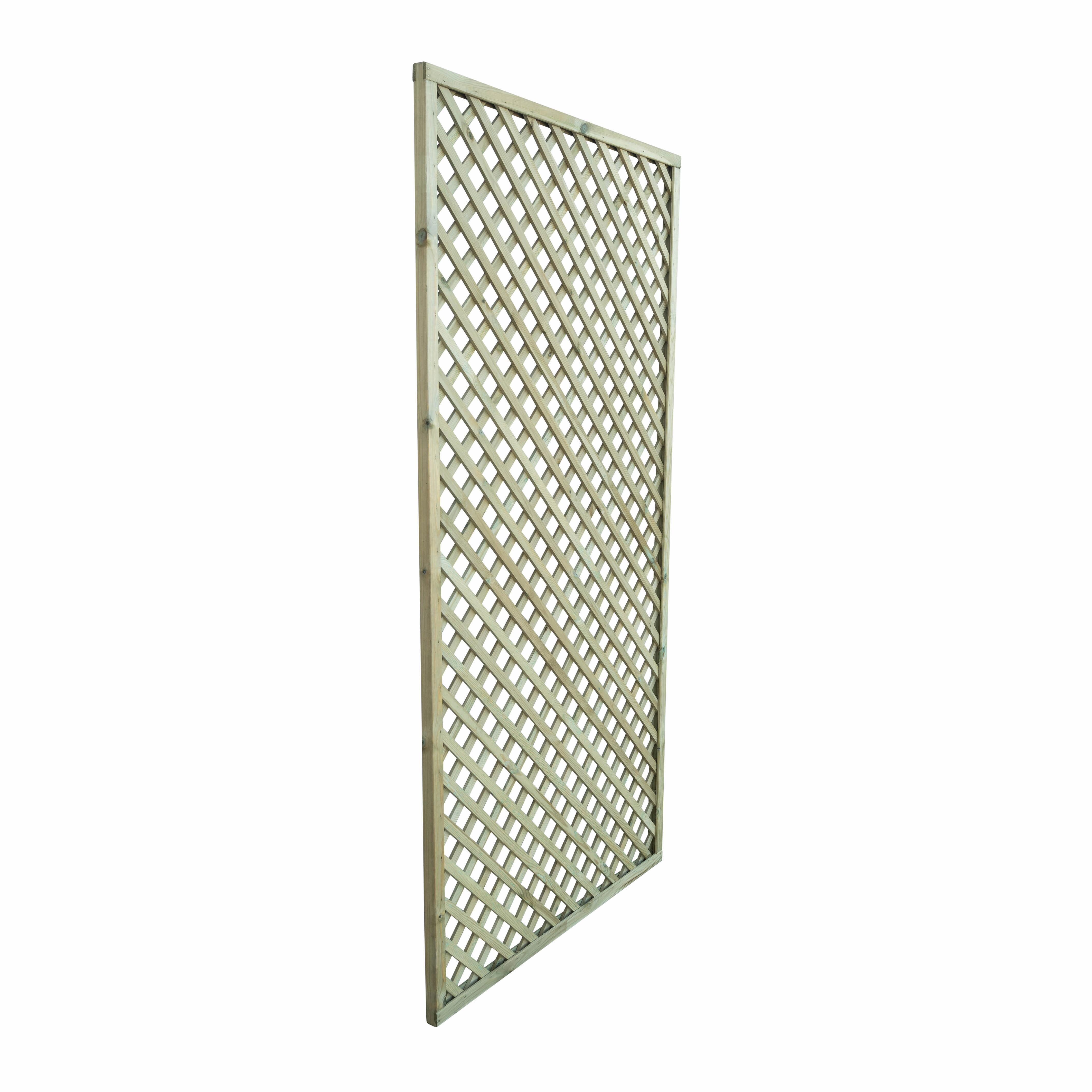 Traliccio grigliato fisso in legno naturale L 90 X H 180 cm, Sp 30 mm maglia 40x40 mm STELMET - 2