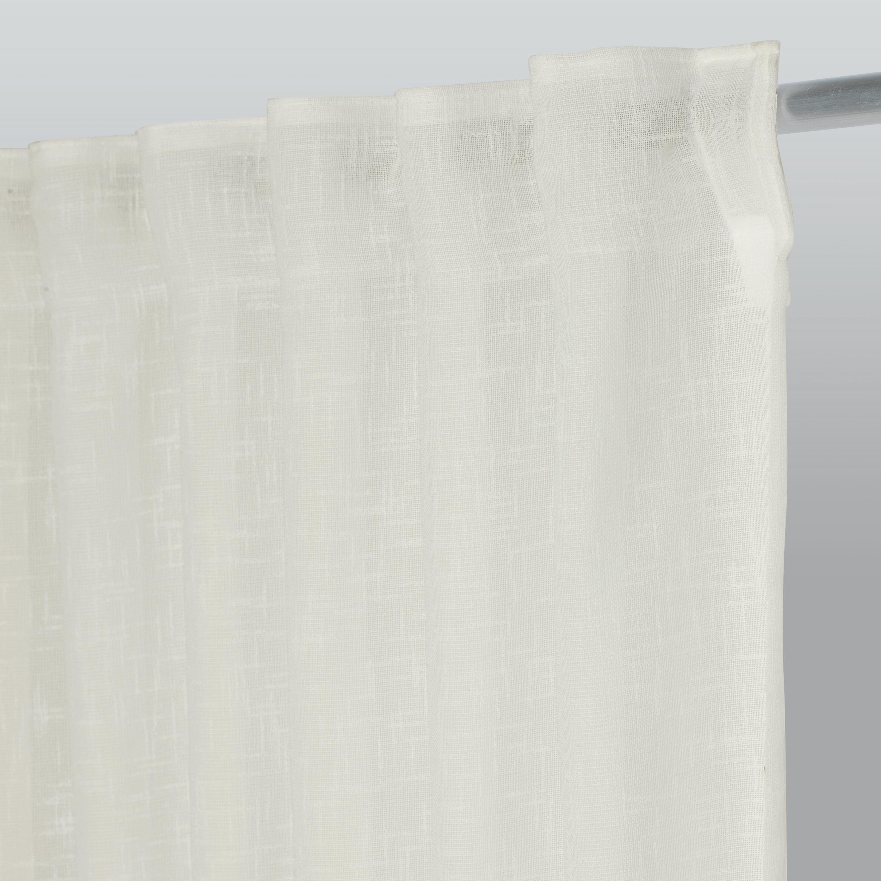 Tenda Manuela bianco, fettuccia e passanti nascosti 210x300 cm - 3