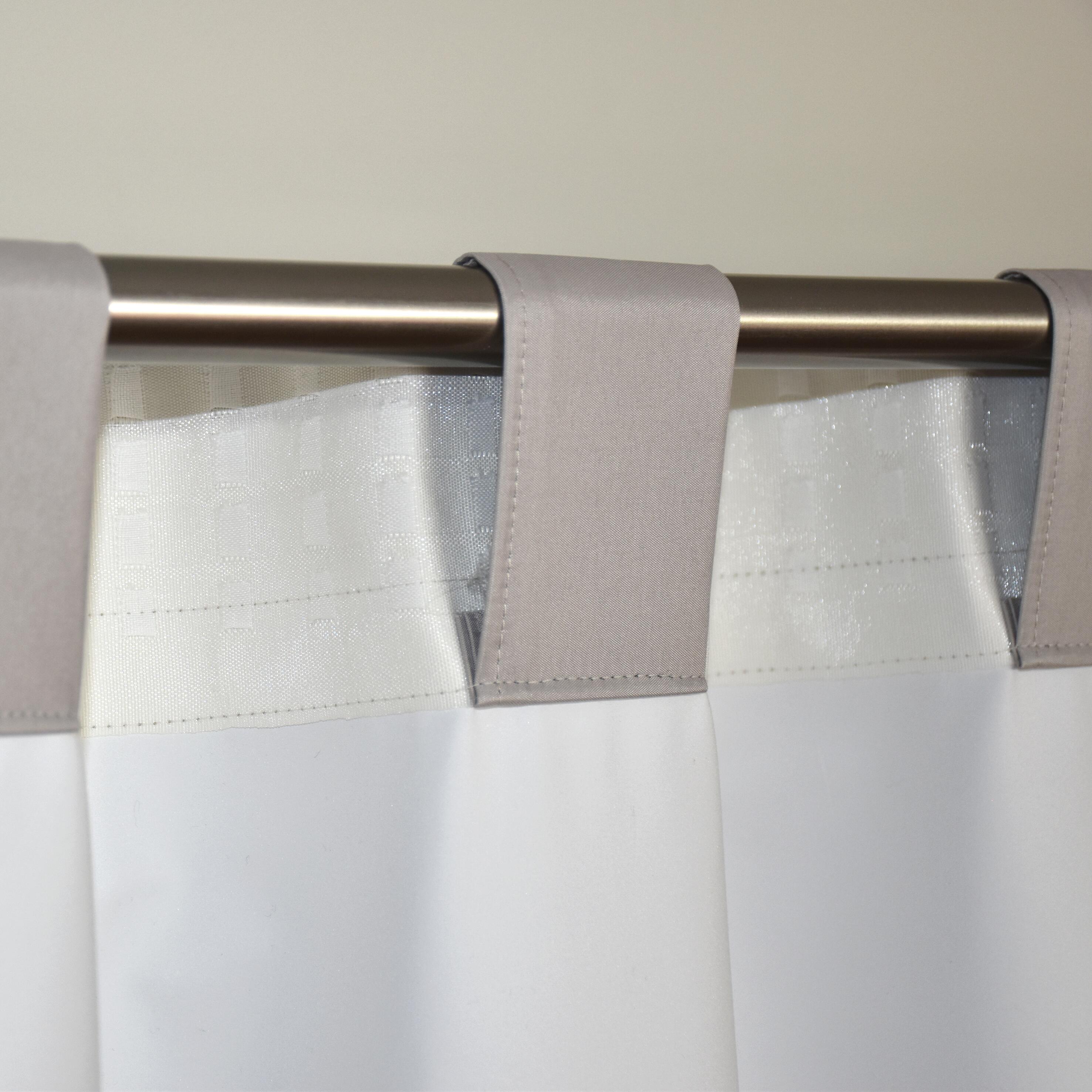 Tenda ignifuga night beige, termico e anti-rumore, passanti nascosti 140x300 cm - 7
