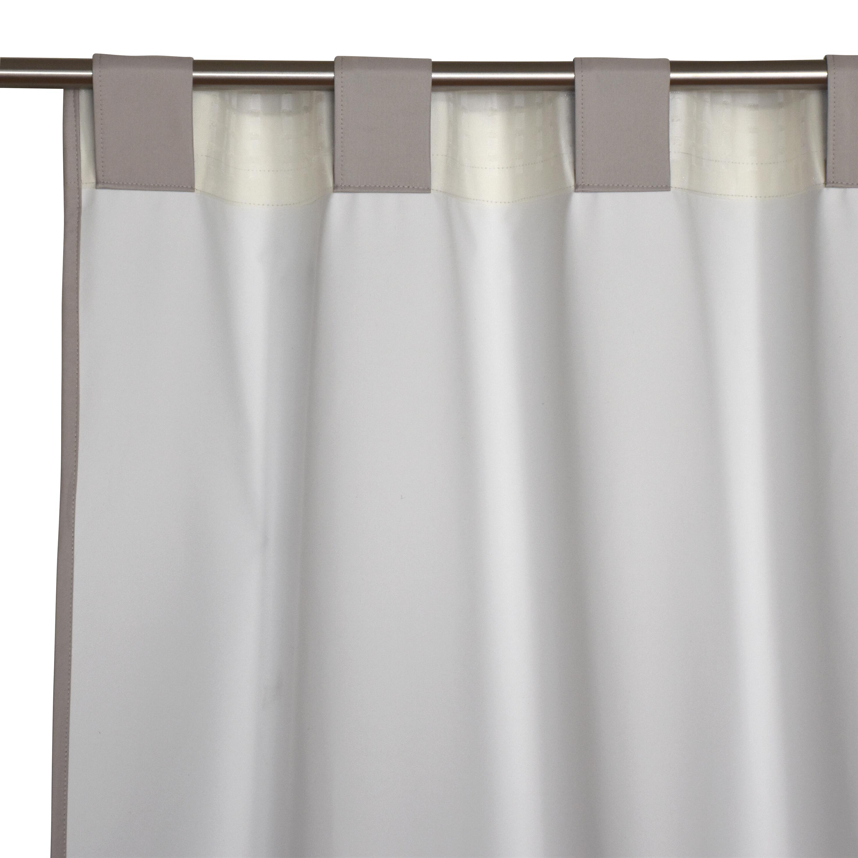 Tenda ignifuga night beige, termico e anti-rumore, passanti nascosti 140x300 cm - 6