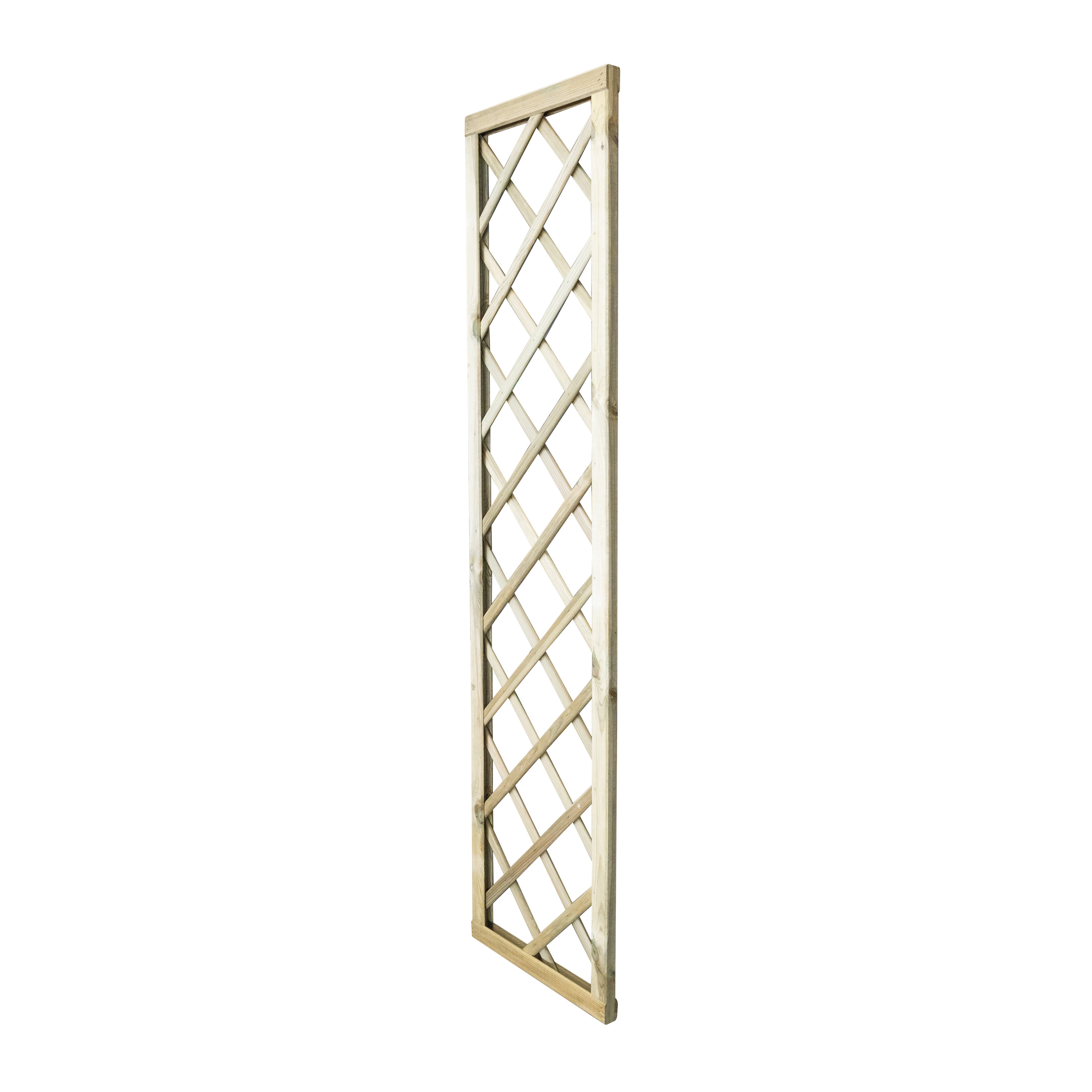 Traliccio grigliato fisso in legno pino L 45 X H 180 cm, Sp 32 mm Diago maglia 120x120 mm - 3