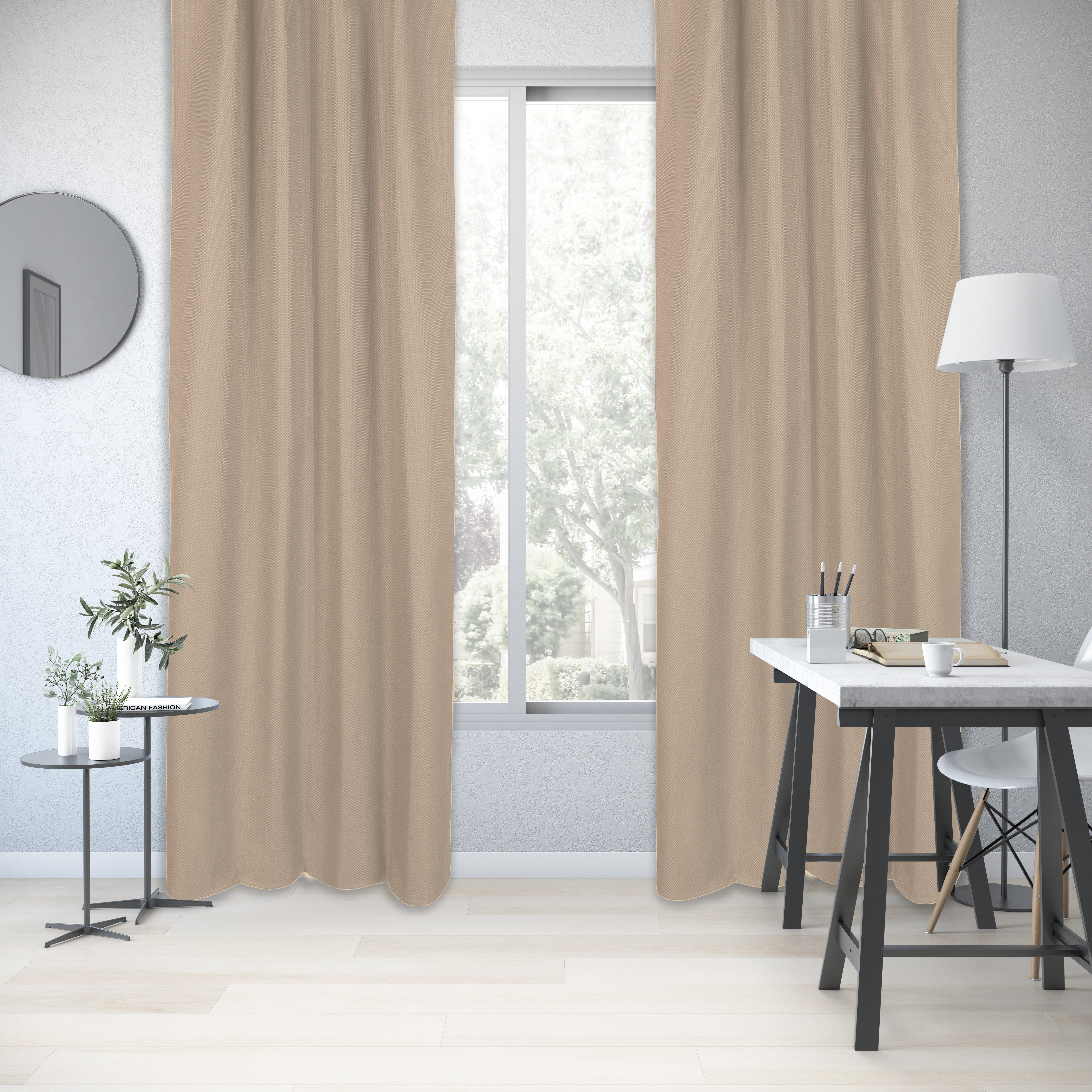 Cortinado ilhós blackout Miami 140x280cm bege Inspire - 4