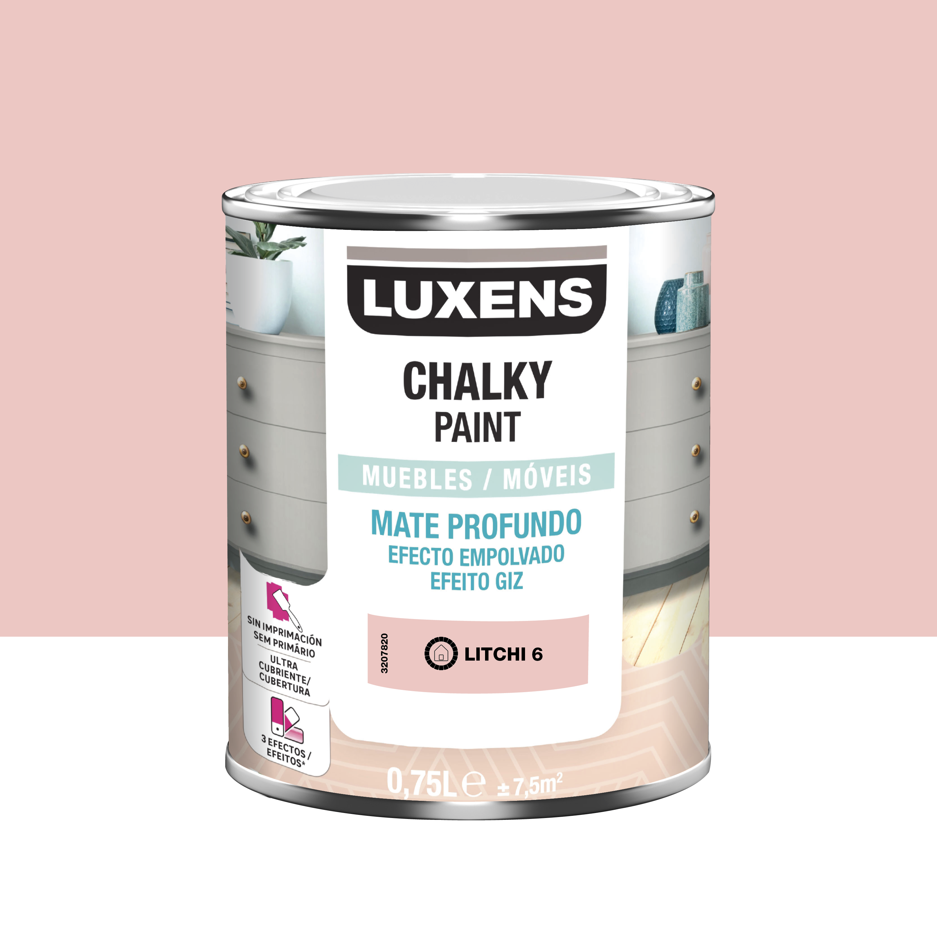 Pintura a la tiza luxens 750ml litchi 6