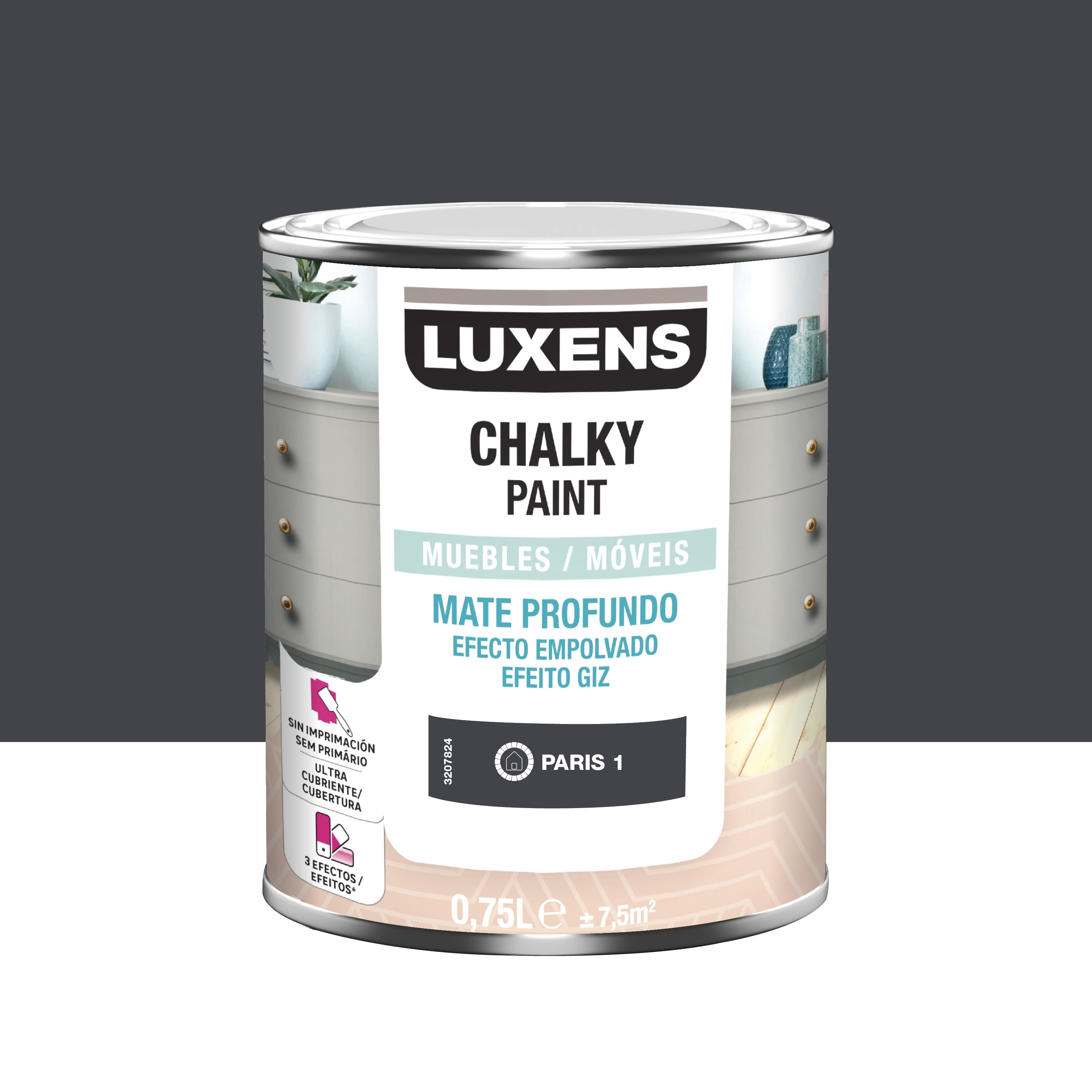 Pintura a la tiza luxens 750ml paris 1