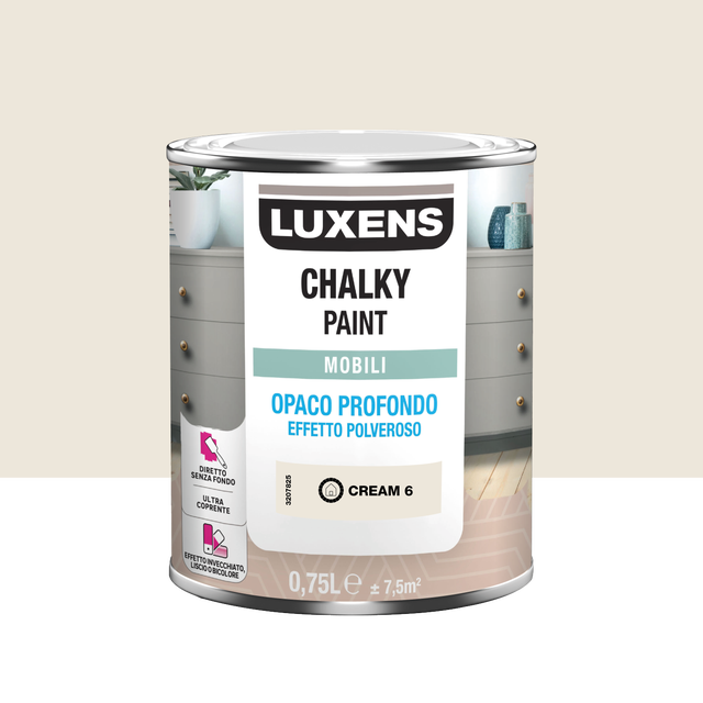 Pittura LUXENS 0.75 L giallo cream 6 opaco
