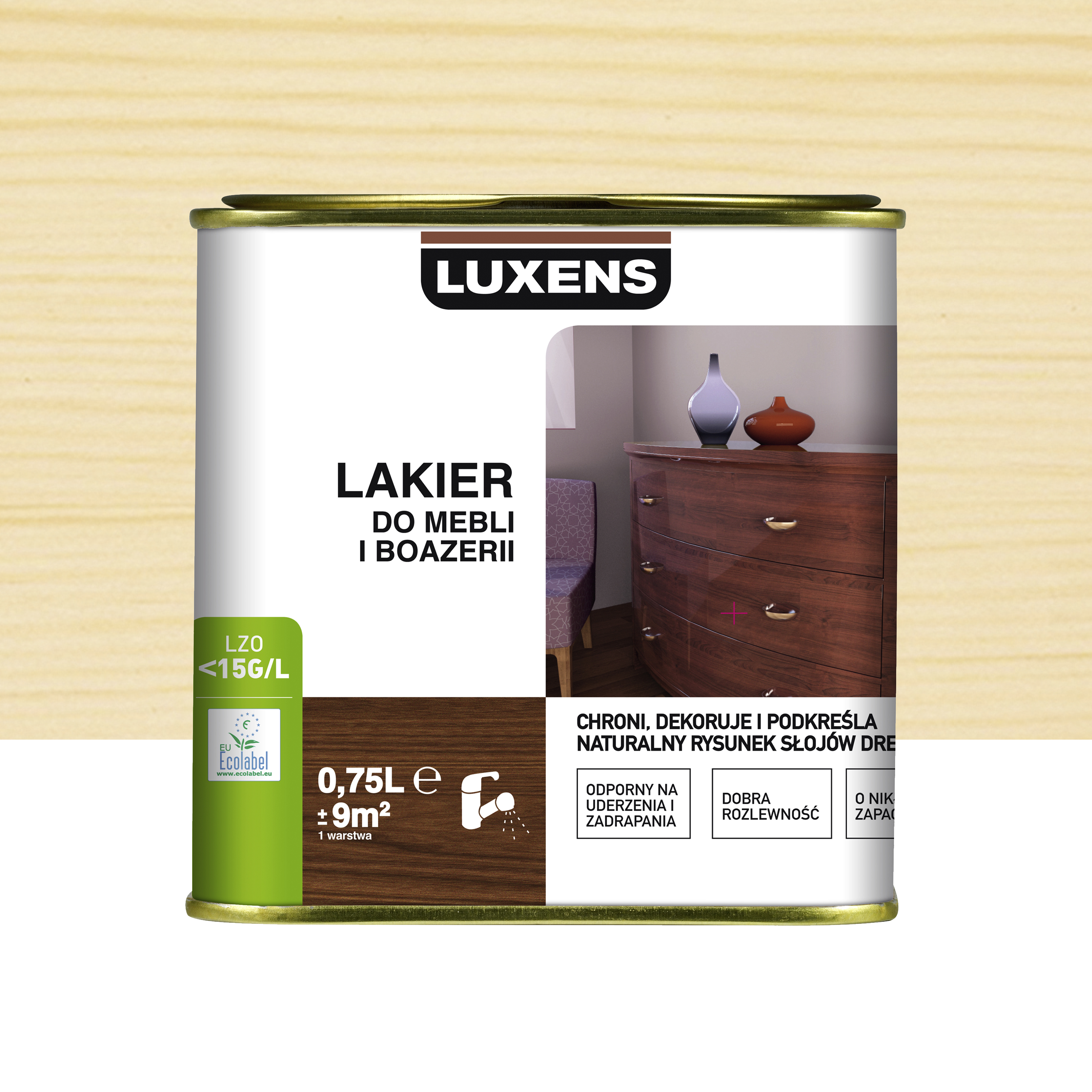 Lakier do mebli i boazerii 0.75 l Bezbarwny Satyna Luxens