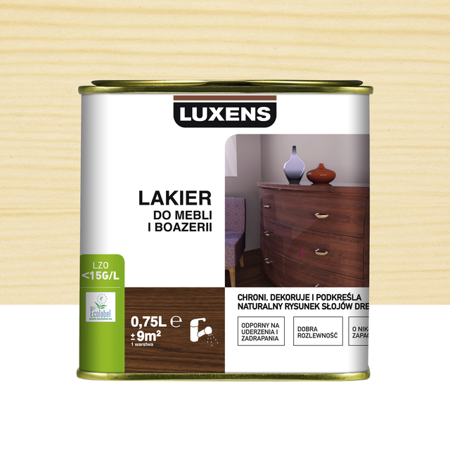 Lakier do mebli i boazerii 0.75 l Bezbarwny Satyna Luxens