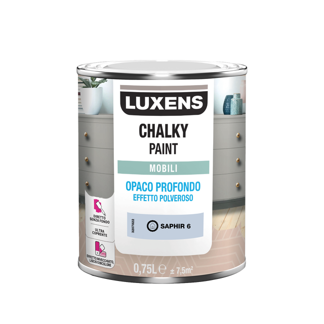 Pittura LUXENS 0.75 L blu saphir 6 opaco
