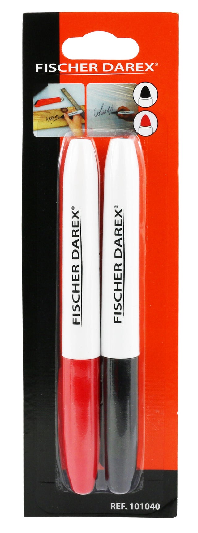 Lot de 2 marqueurs rouge et noir