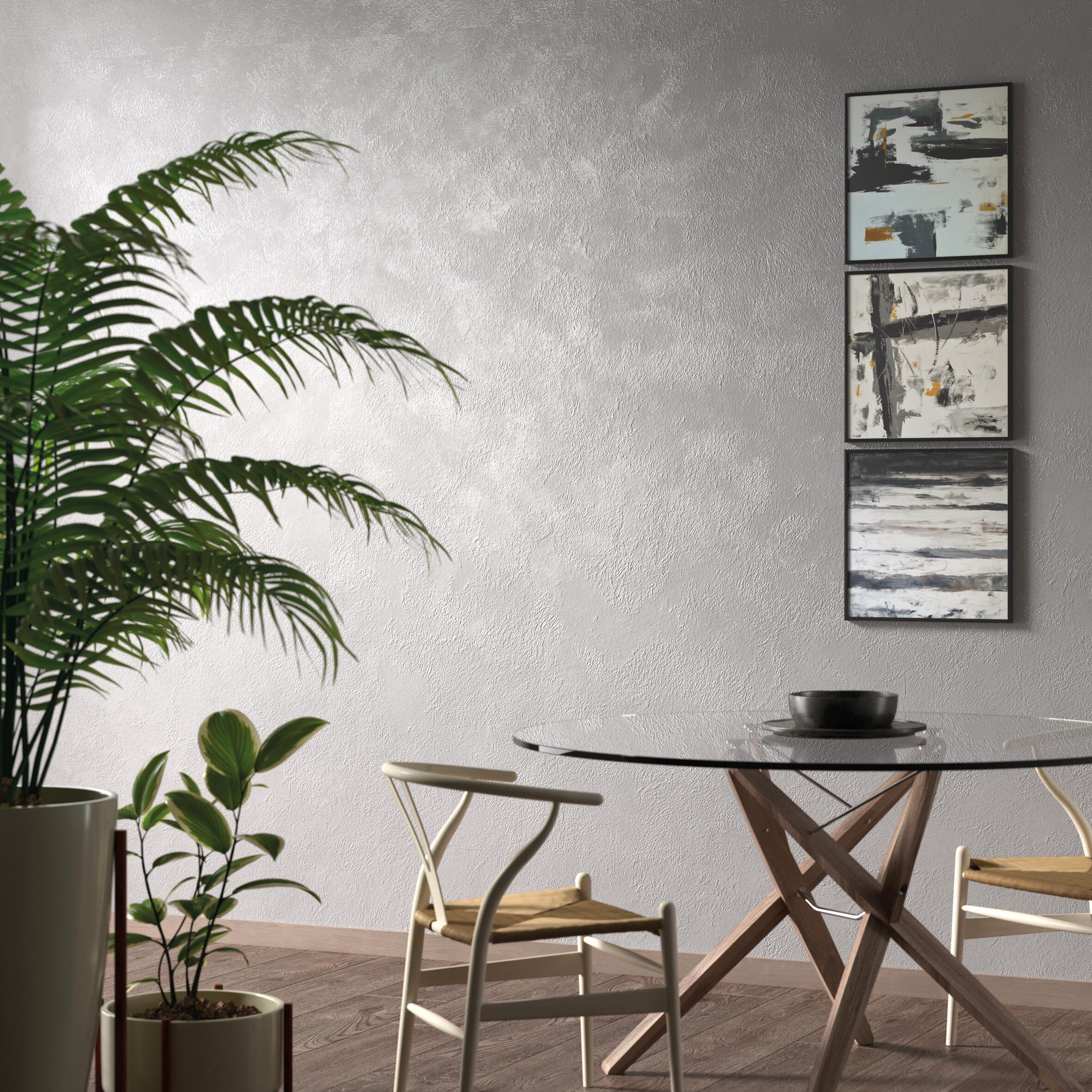 Pittura decorativa LUXENS sabbiato grigio argento alfa 2.5 l - 5