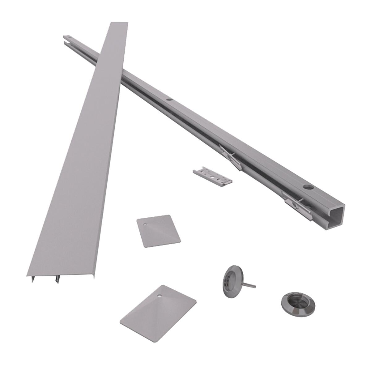 Porta scorrevole reversibile Horse Ebano in legno marrone, L 96 x H 215 cm, con binario Alu/legno - 2