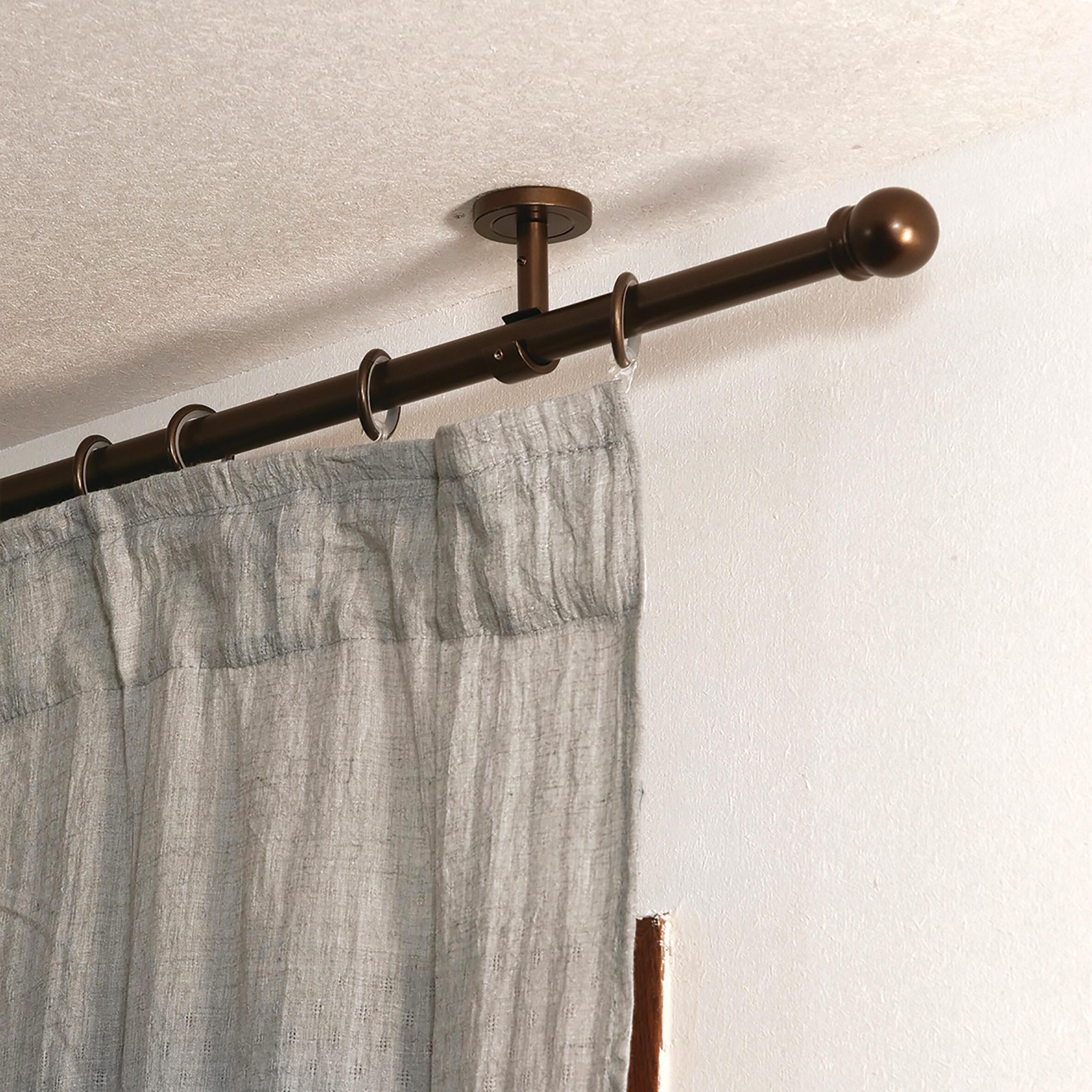 Bastoni Per Tende Doppi In Bronzo Anticato, 182,9-365,8 Cm