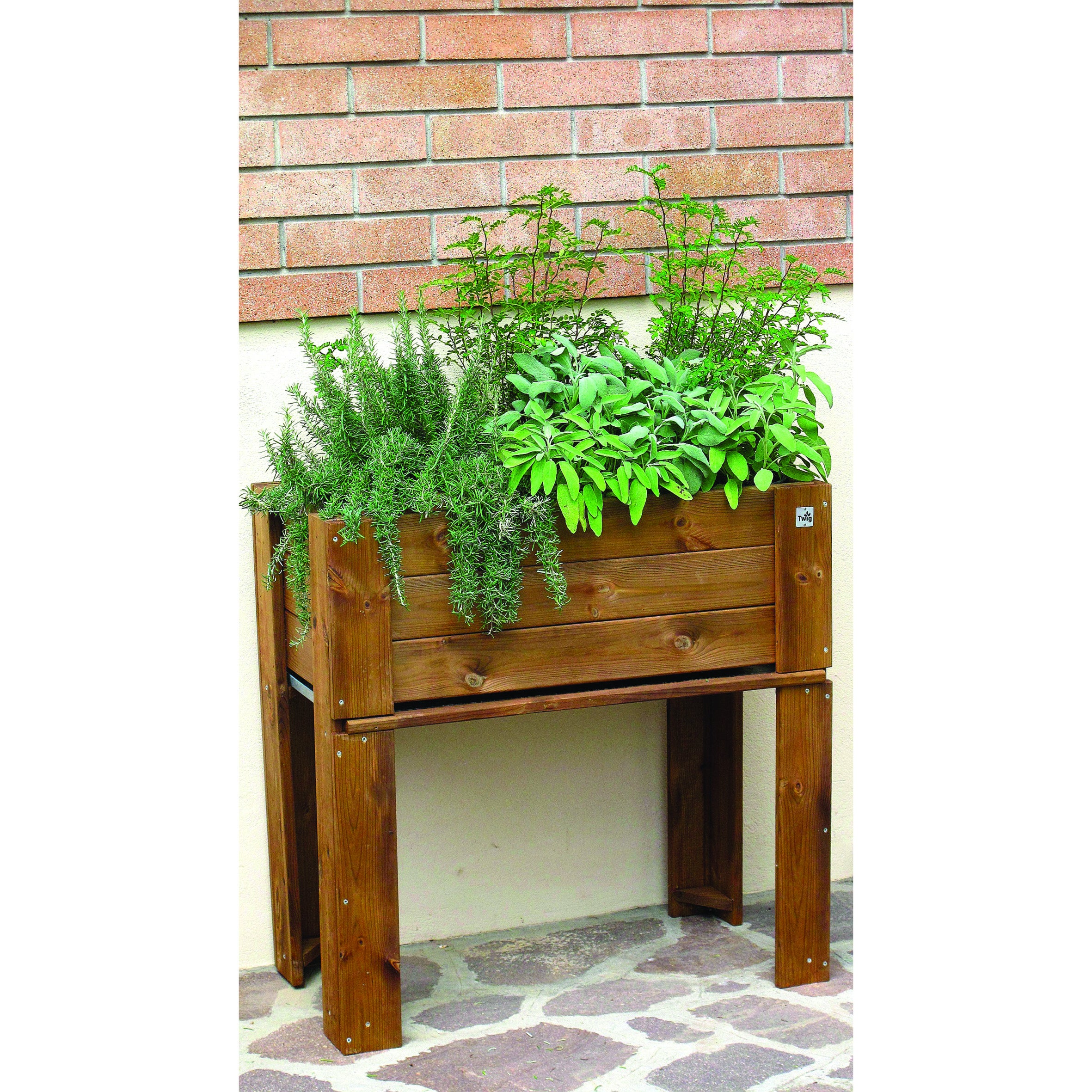 Fioriera per orto in legno Giardiniera rialzata marrone L 81 x P 44 x H 80 cm - 3