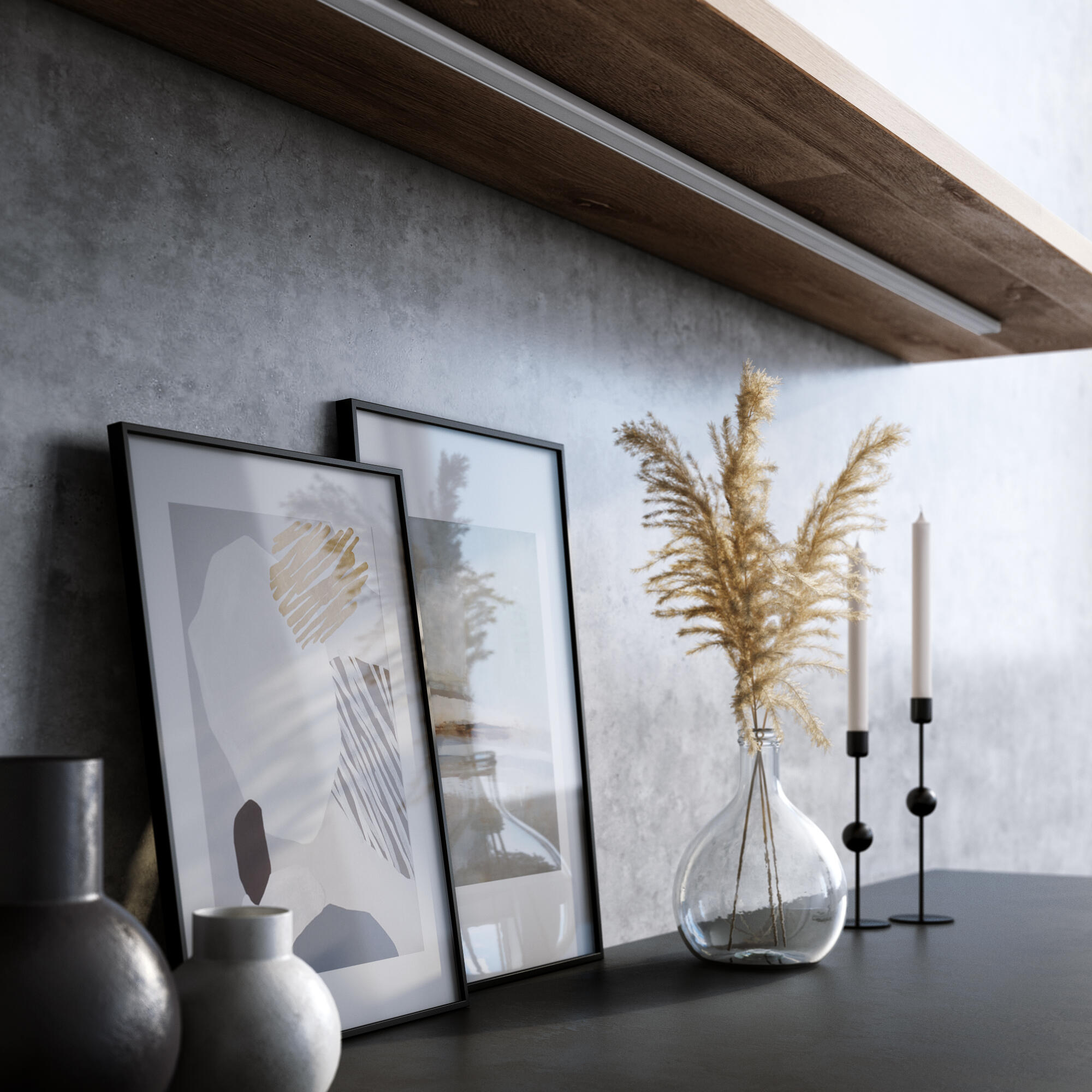 Profilé plat 2 mètres pour ruban LED, argent, INSPIRE - 3