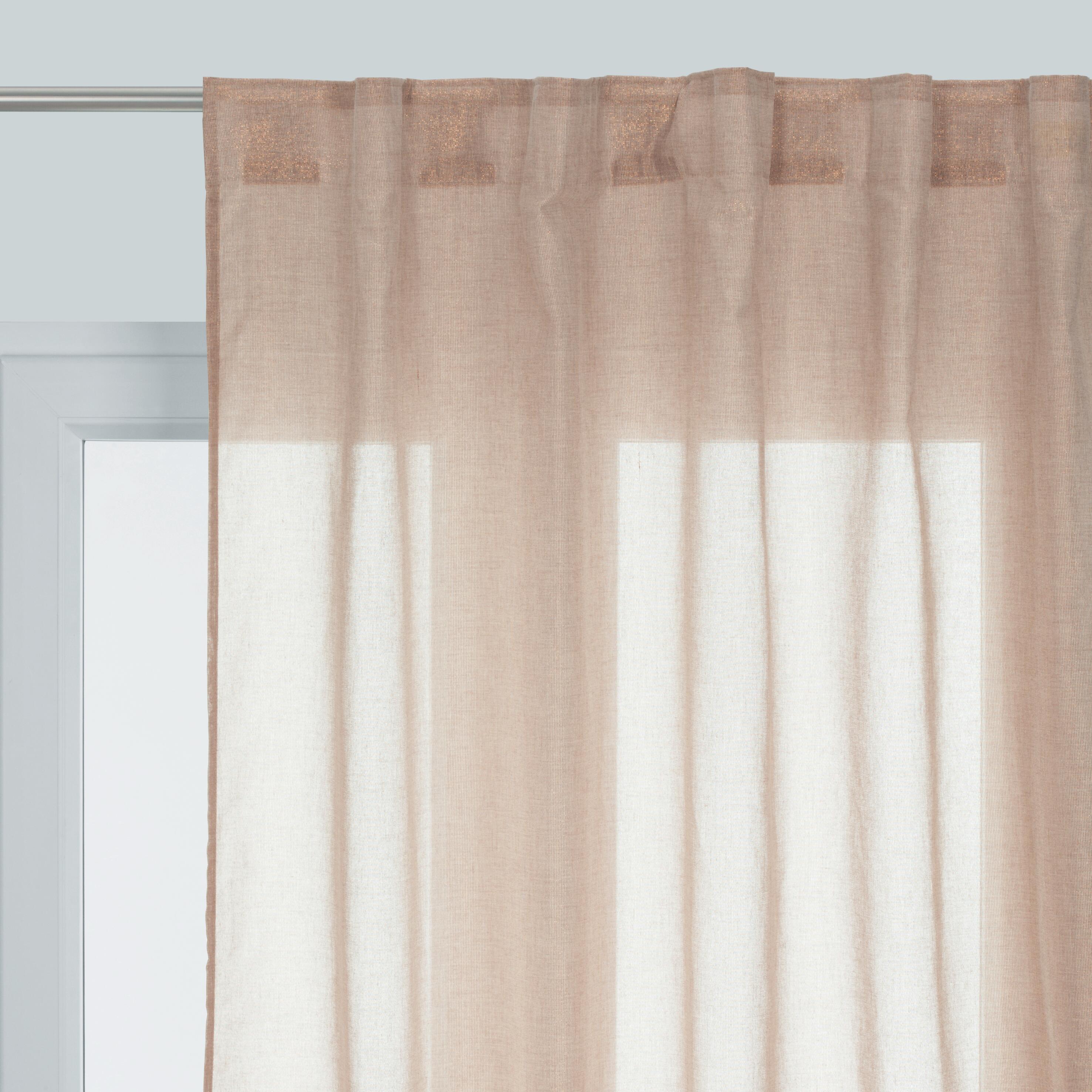 Tenda Basicos beige, fettuccia e passanti nascosti 140x290 cm - 7