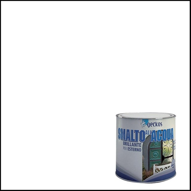 Vernice da esterno per legno GECKOS smalto acqua brillante bianco, anticato lucido, 2.5 l