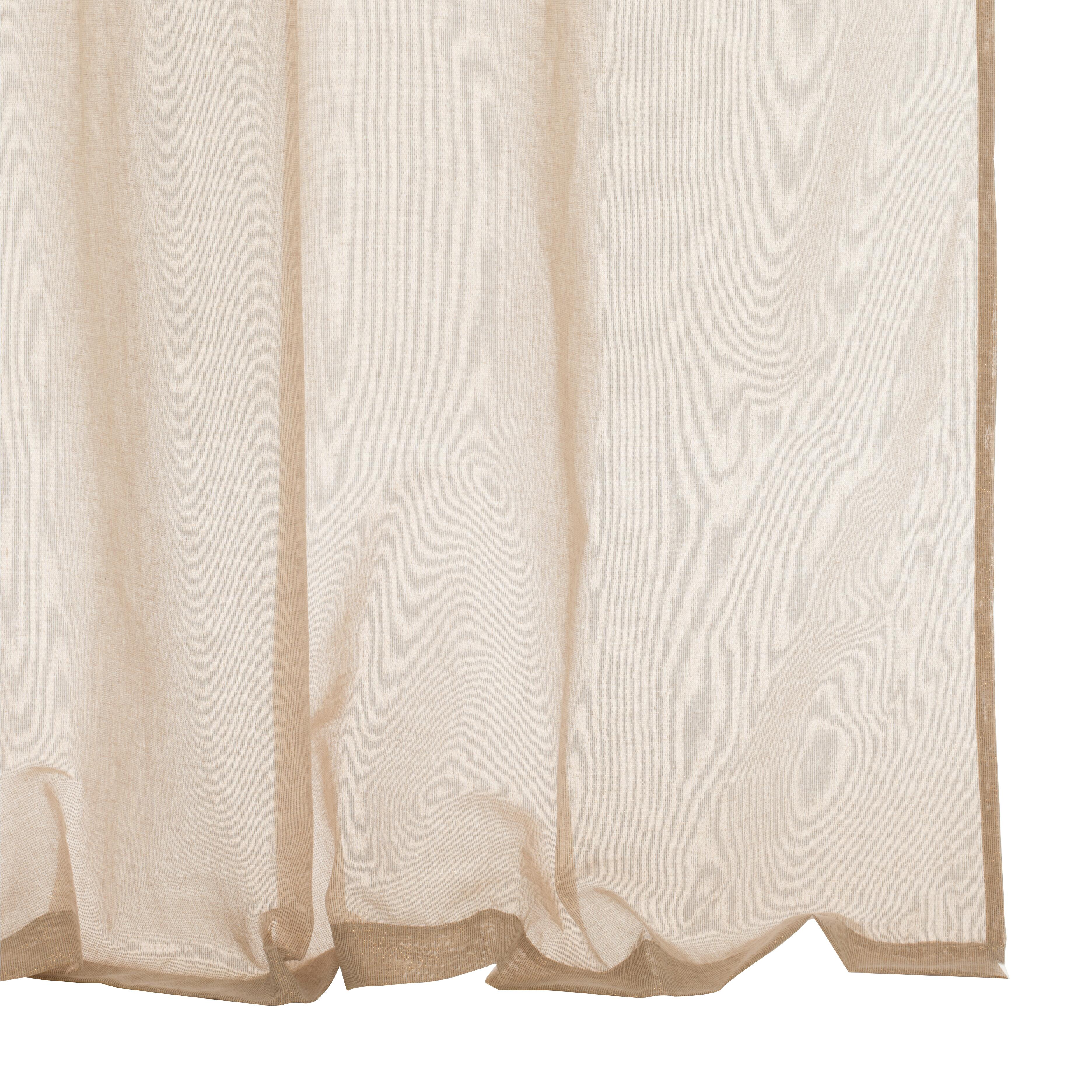 Tenda Basicos beige, fettuccia e passanti nascosti 140x290 cm - 5