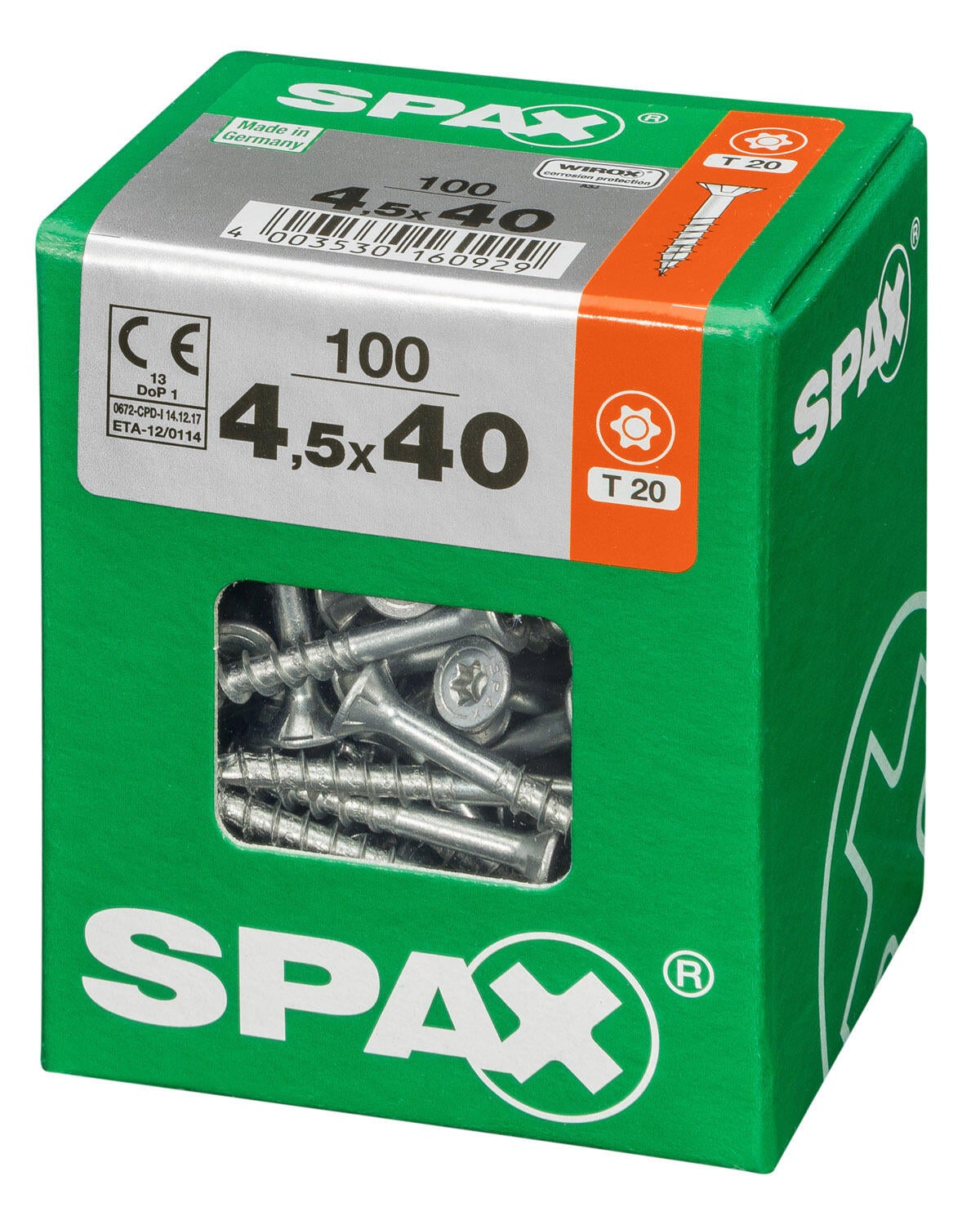 100 vis acier tête fraisée t-star+ SPAX, Ø4.5 x L.40 mm - 3