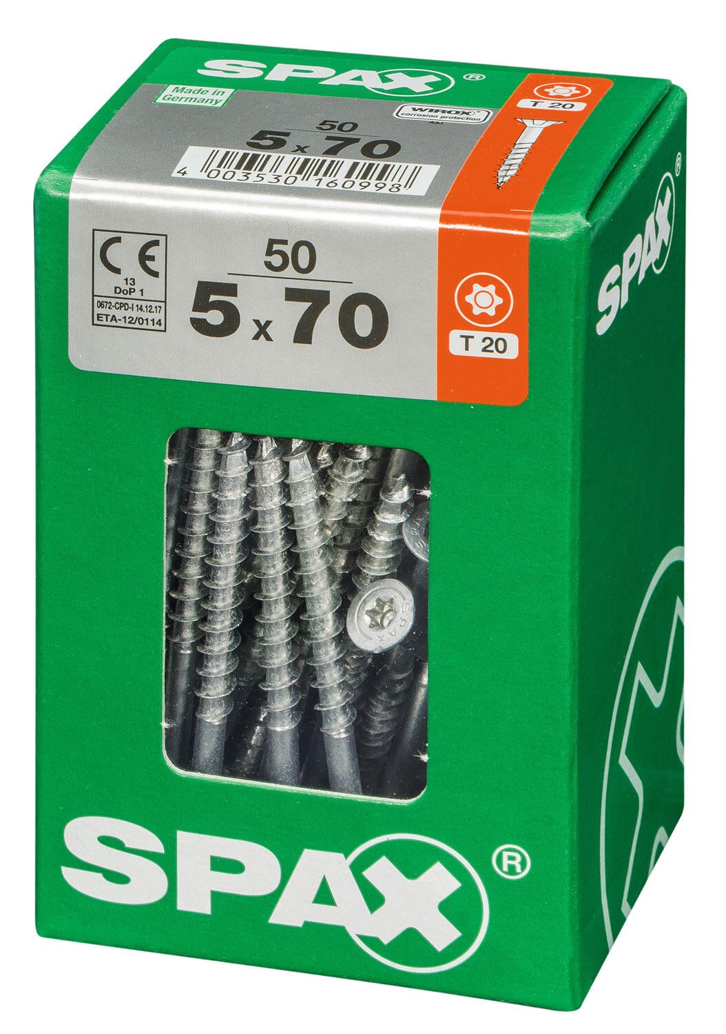 50 vis acier tête fraisée t-star+ SPAX, Ø5 x L.70 mm - 3