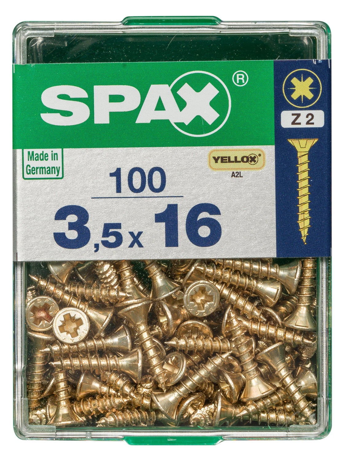 100 vis acier tête fraisée pozidriv SPAX, Ø3.5 x L.16 mm - 4