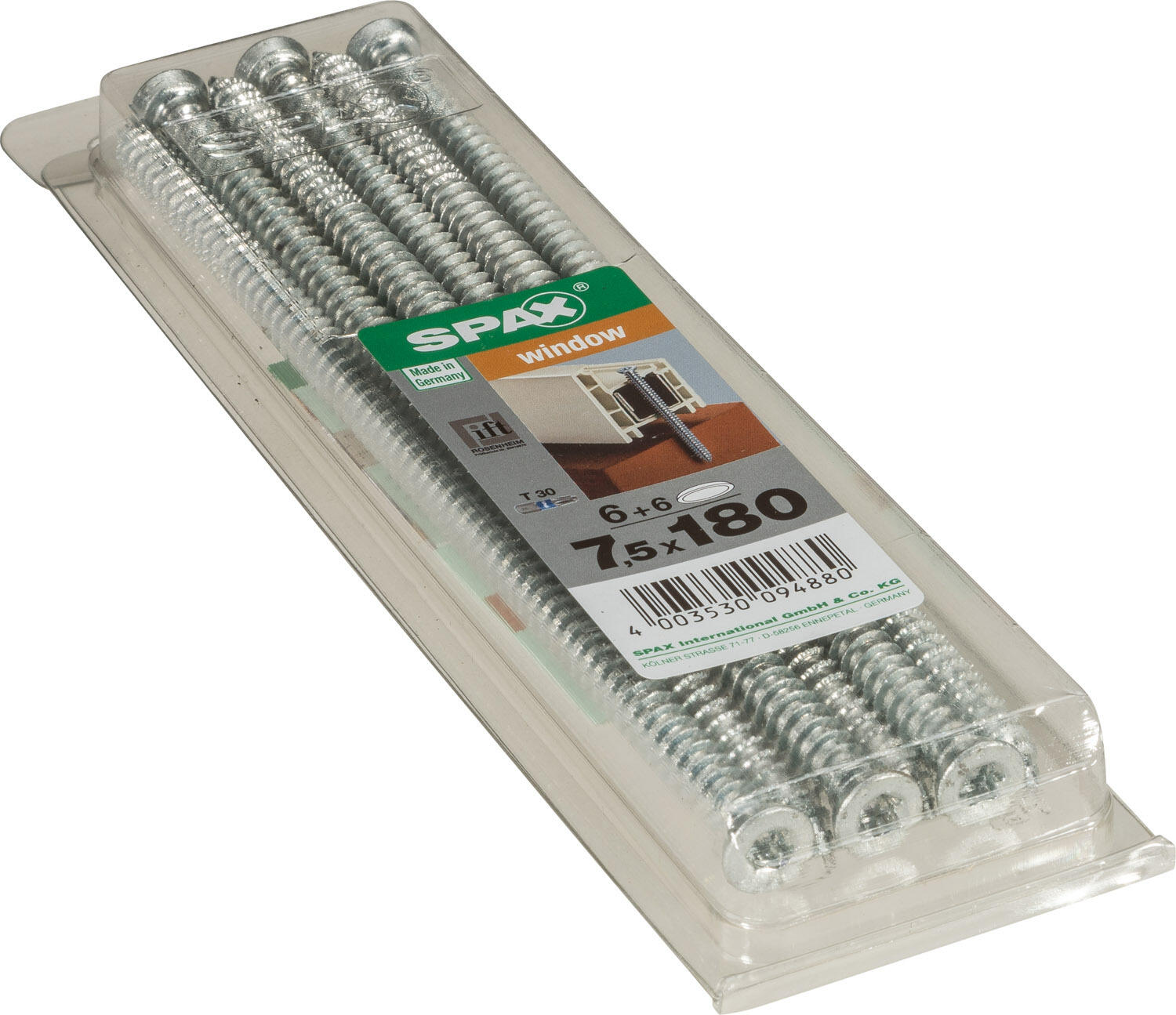 6 vis acier tête fraisée t-star+ SPAX, Ø7.5 x L.180 mm - 2