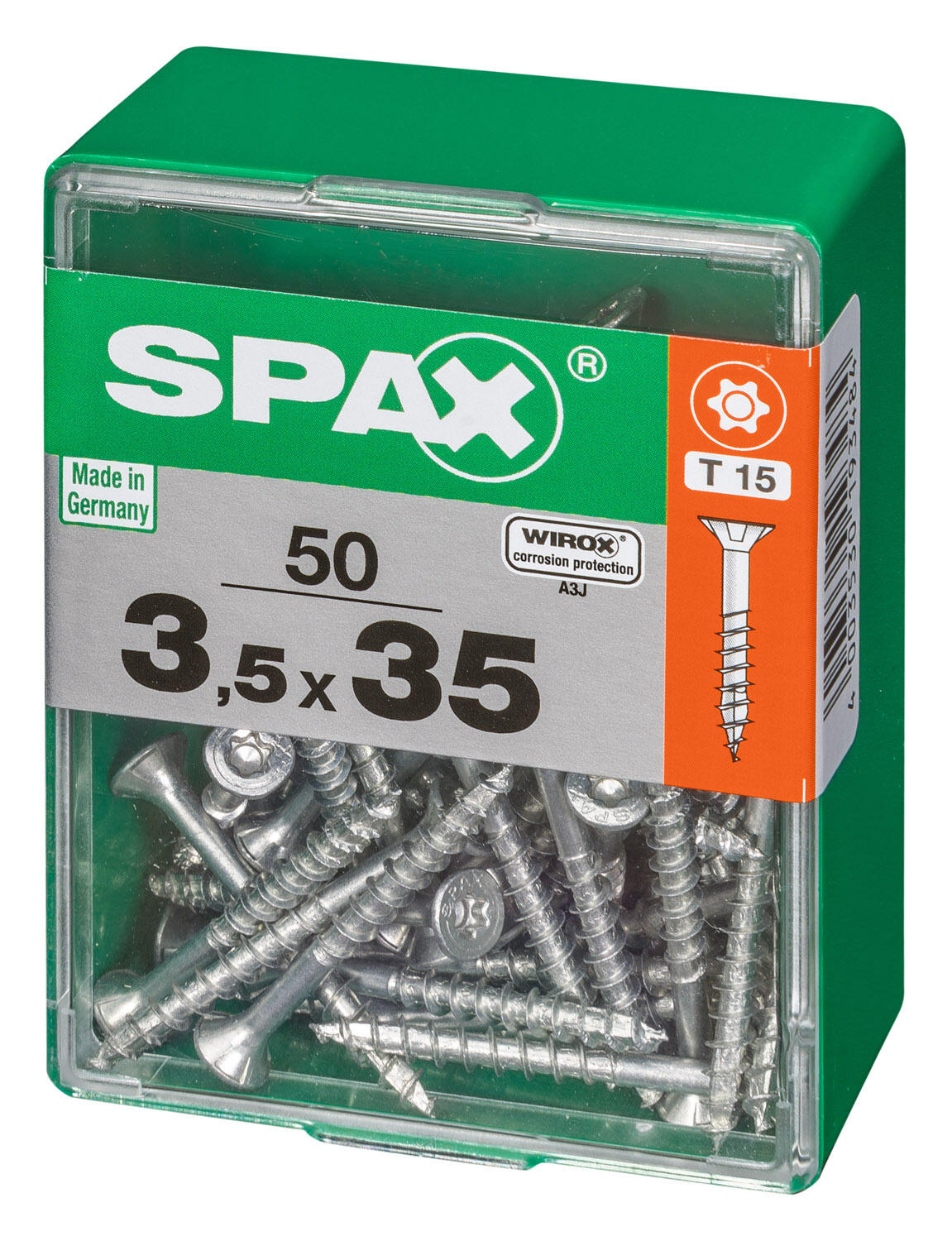 50 vis acier tête fraisée t-star+ SPAX, Ø3.5 x L.35 mm - 3