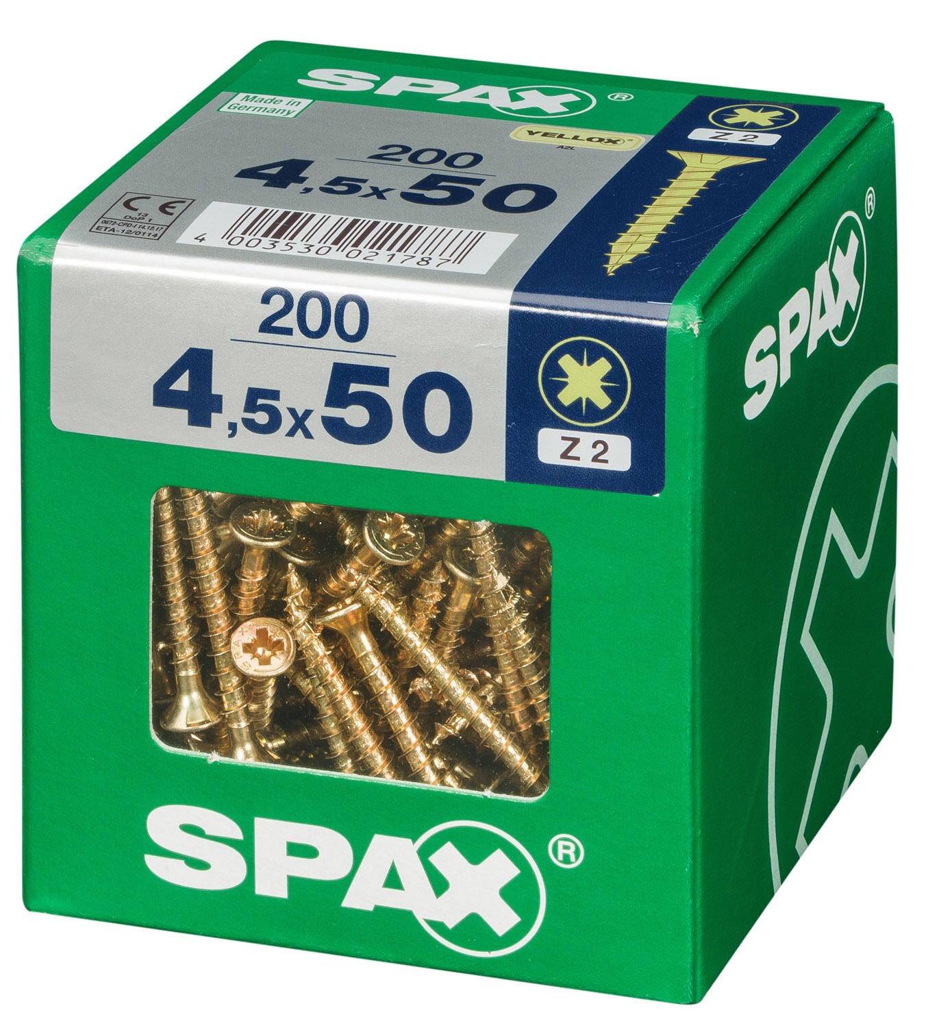 200 vis acier tête fraisée pozidriv SPAX, Ø4.5 x L.50 mm - 3