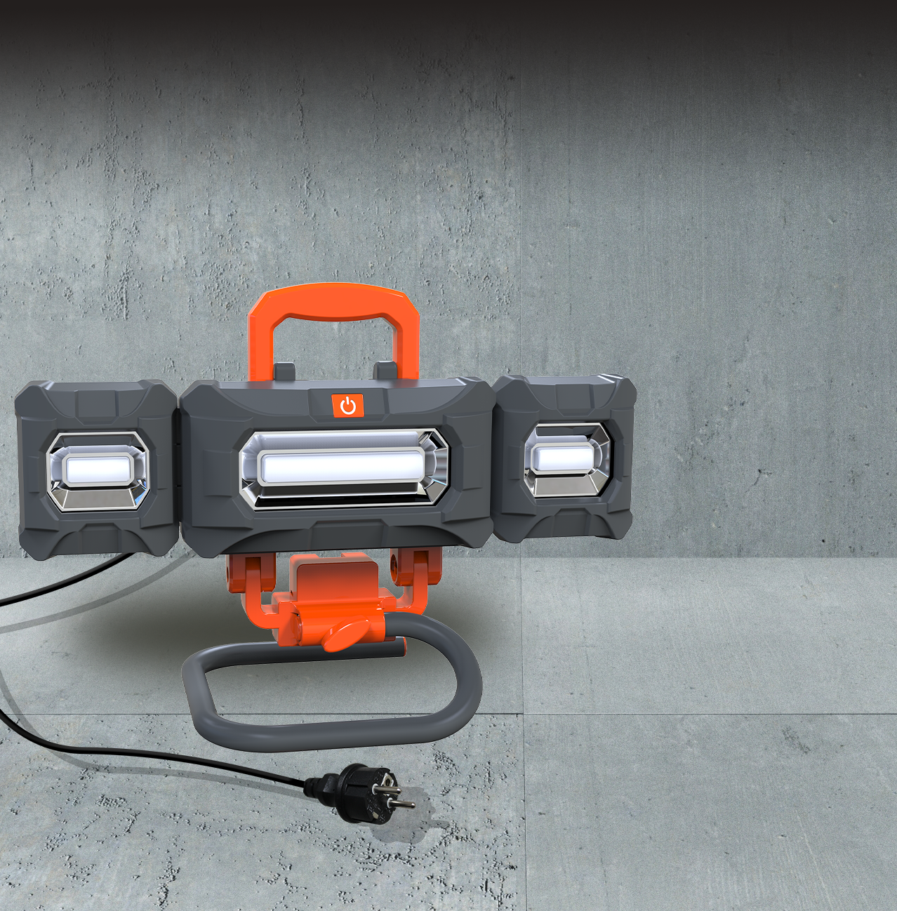Projecteur, 3800 lumens, portée entre 10 et 30 m, 45W, anthracite/orange ARLUX - 4