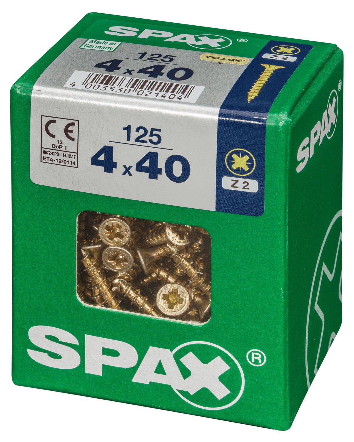 125 vis acier tête fraisée pozidriv SPAX, Ø4 x L.40 mm - 4