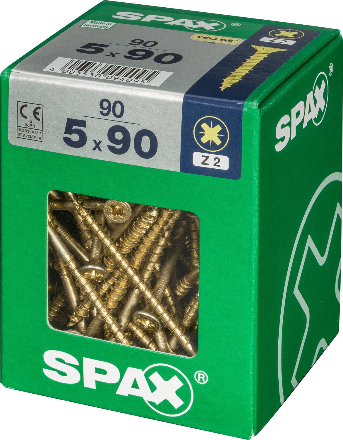 90 vis acier tête fraisée pozidriv SPAX, Ø5 x L.90 mm - 3