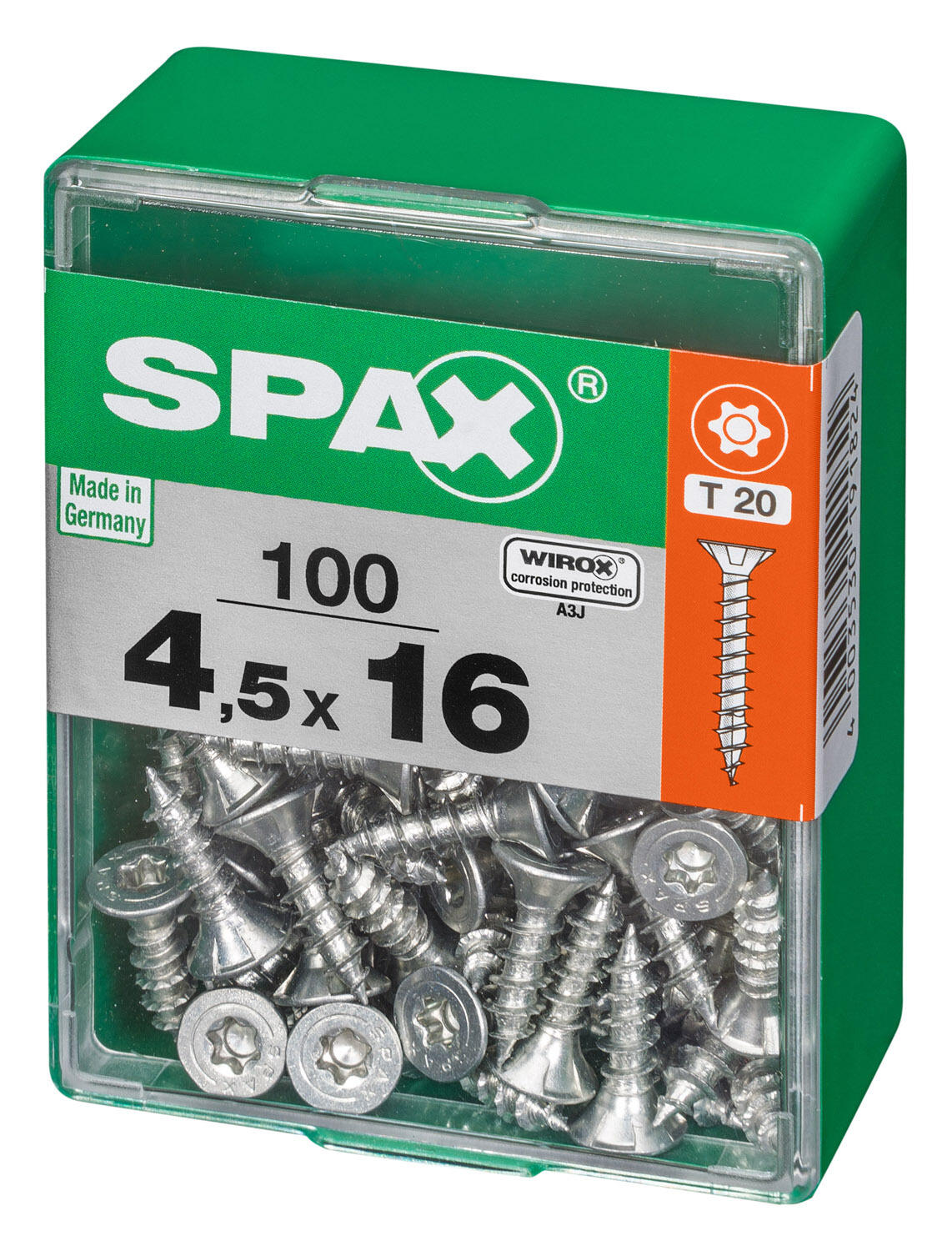 100 vis acier tête fraisée t-star+ SPAX, Ø4.5 x L.16 mm - 3