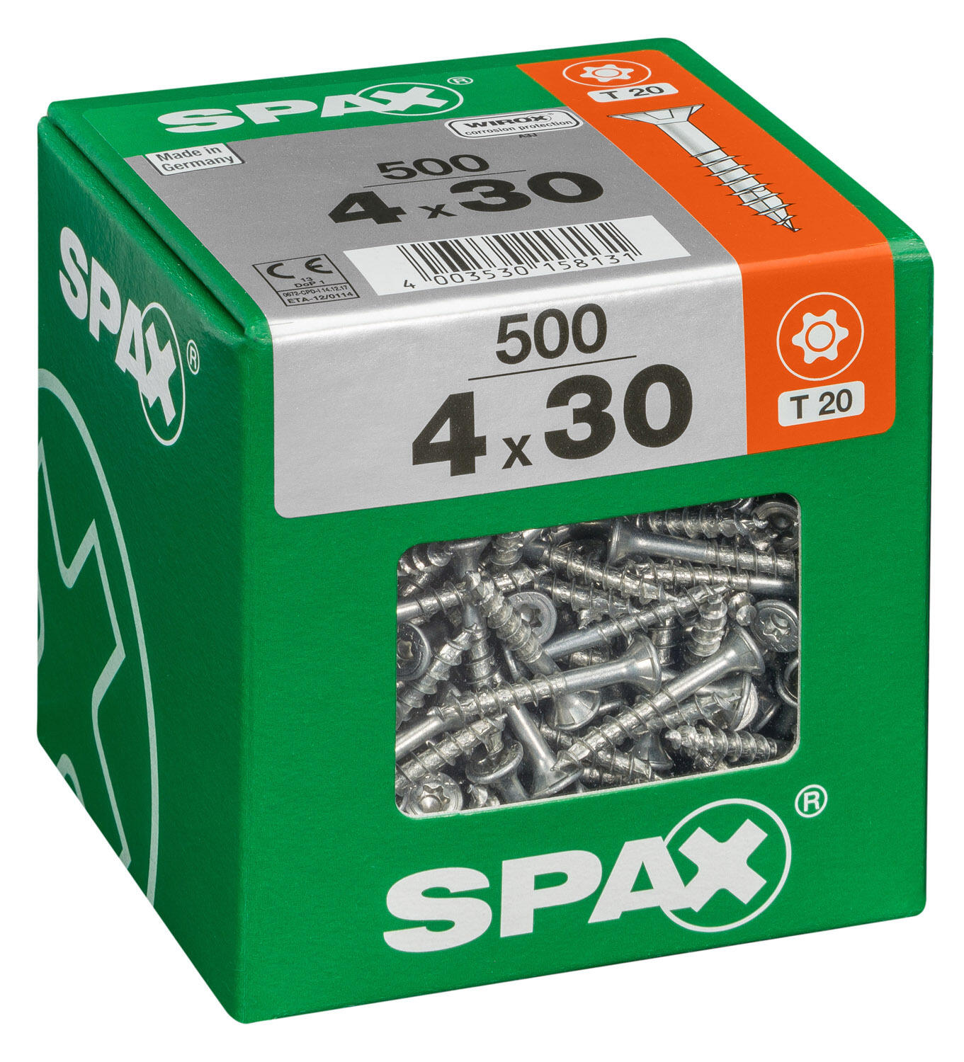 500 vis acier tête fraisée t-star+ SPAX, Ø4 x L.30 mm - 2