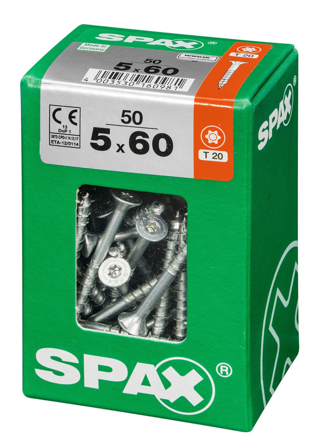 50 vis acier tête fraisée t-star+ SPAX, Ø5 x L.60 mm - 2