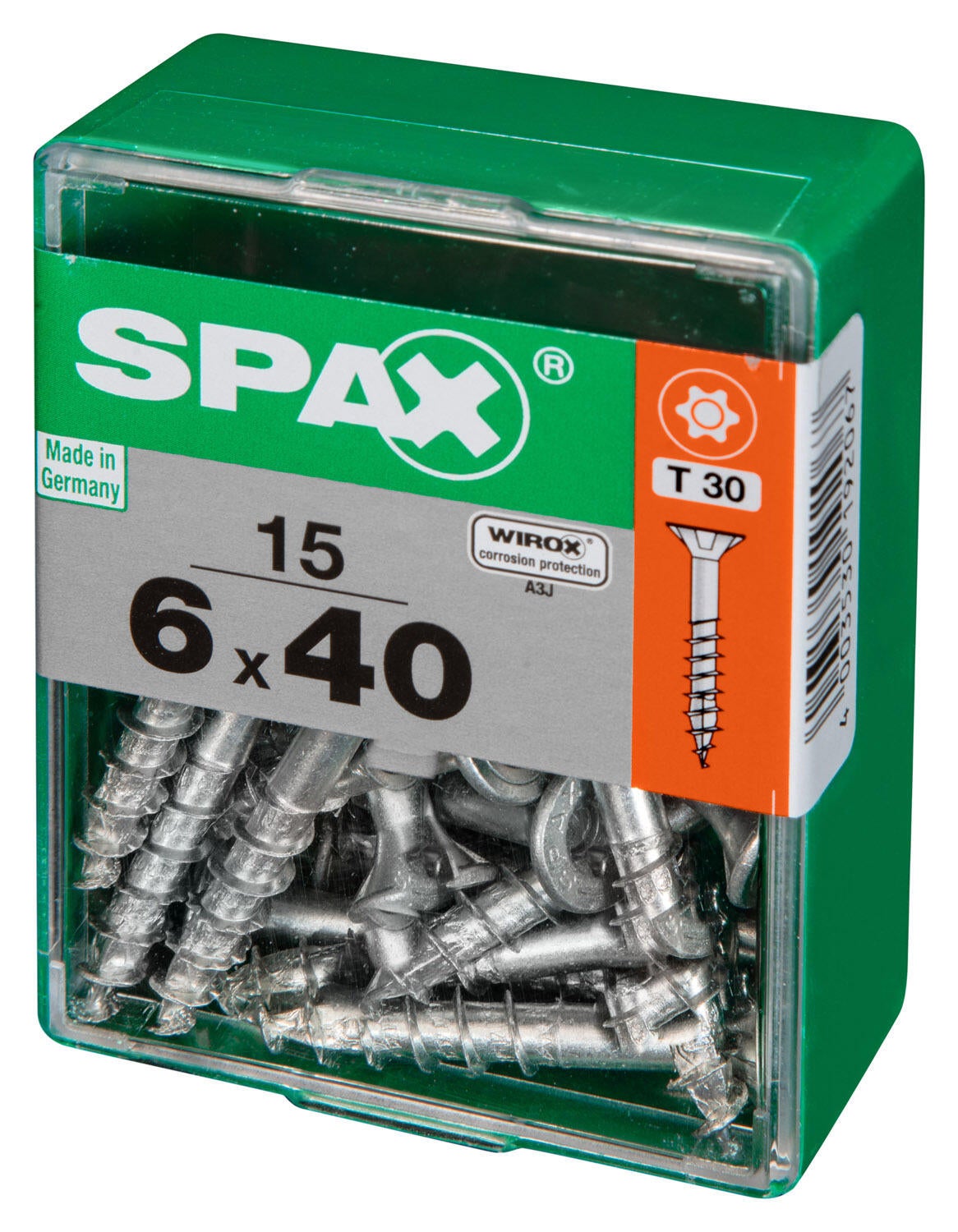 15 vis acier tête fraisée t-star+ SPAX, Ø6 x L.40 mm - 3