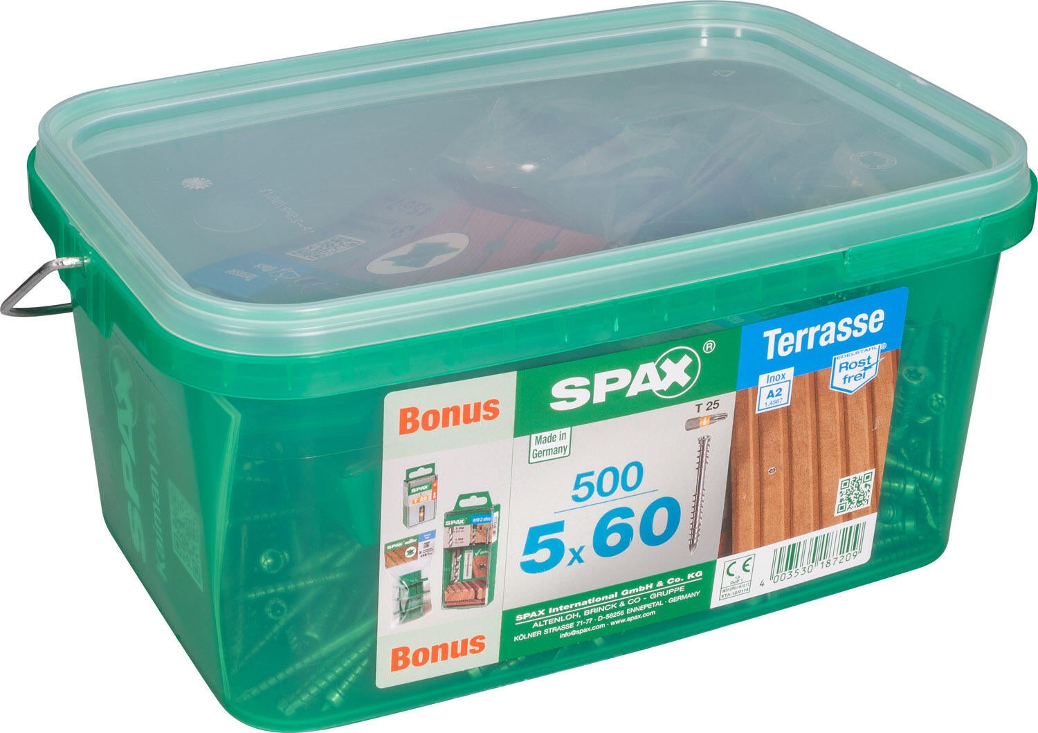 500 vis acier inoxydable tête cylindrique t-star+ SPAX, Ø5 x L.60 mm - 2