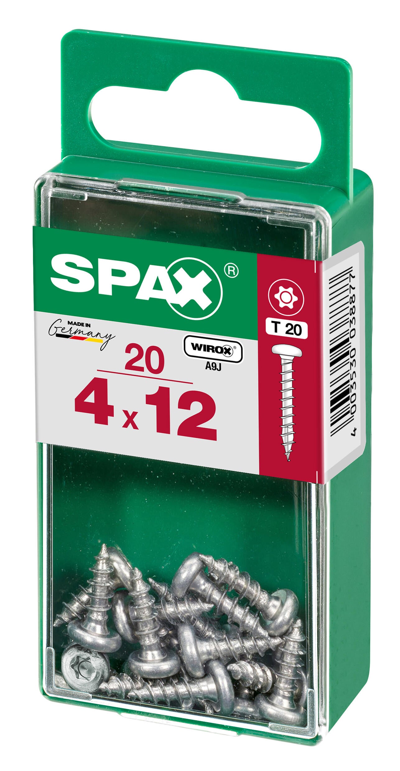 20 vis acier tête ronde t-star+ SPAX, Ø4 x L.12 mm - 4