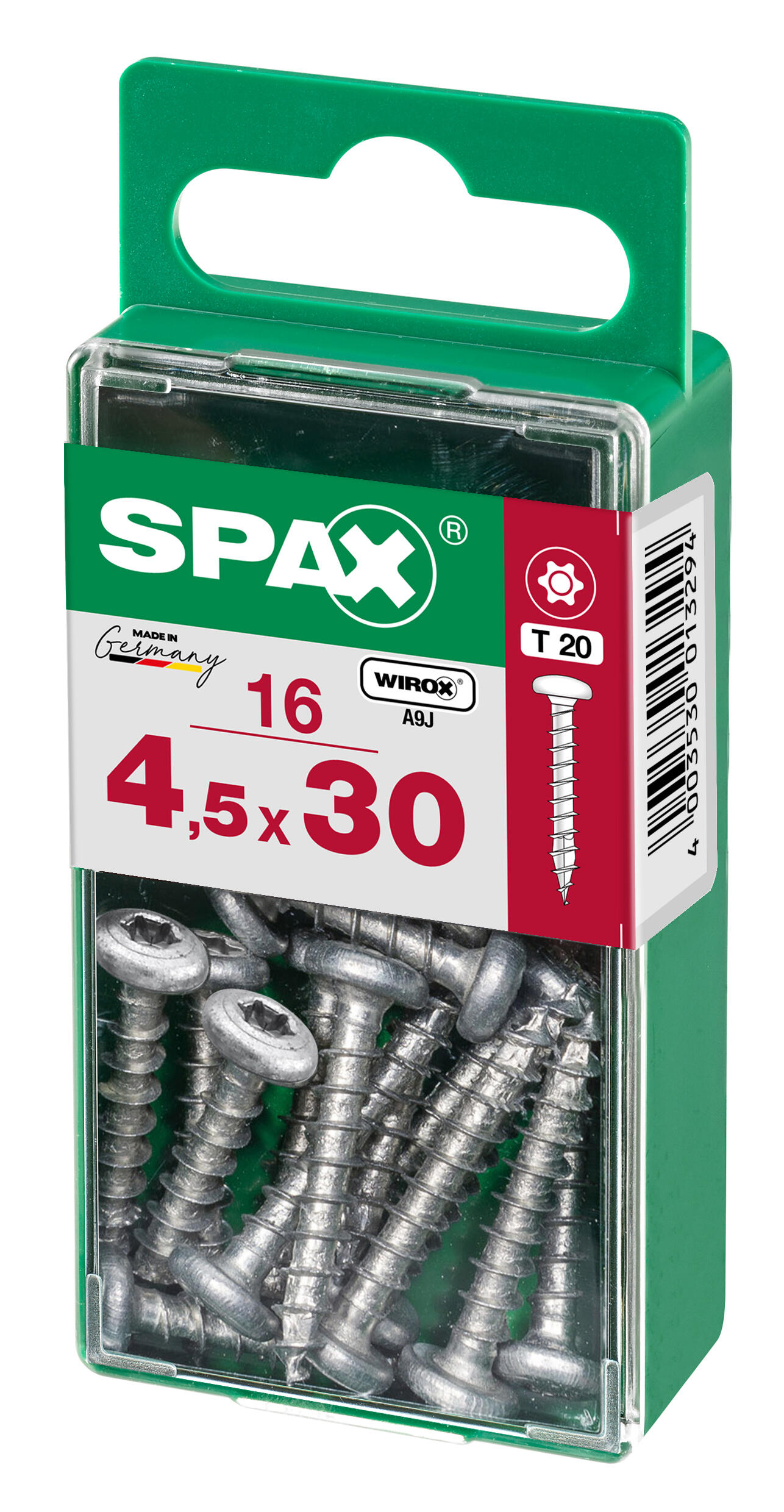 Vite SPAX testa tonda T20 in acciaio wirox Ø4.5XL30 mm, 16 pezzi - 8