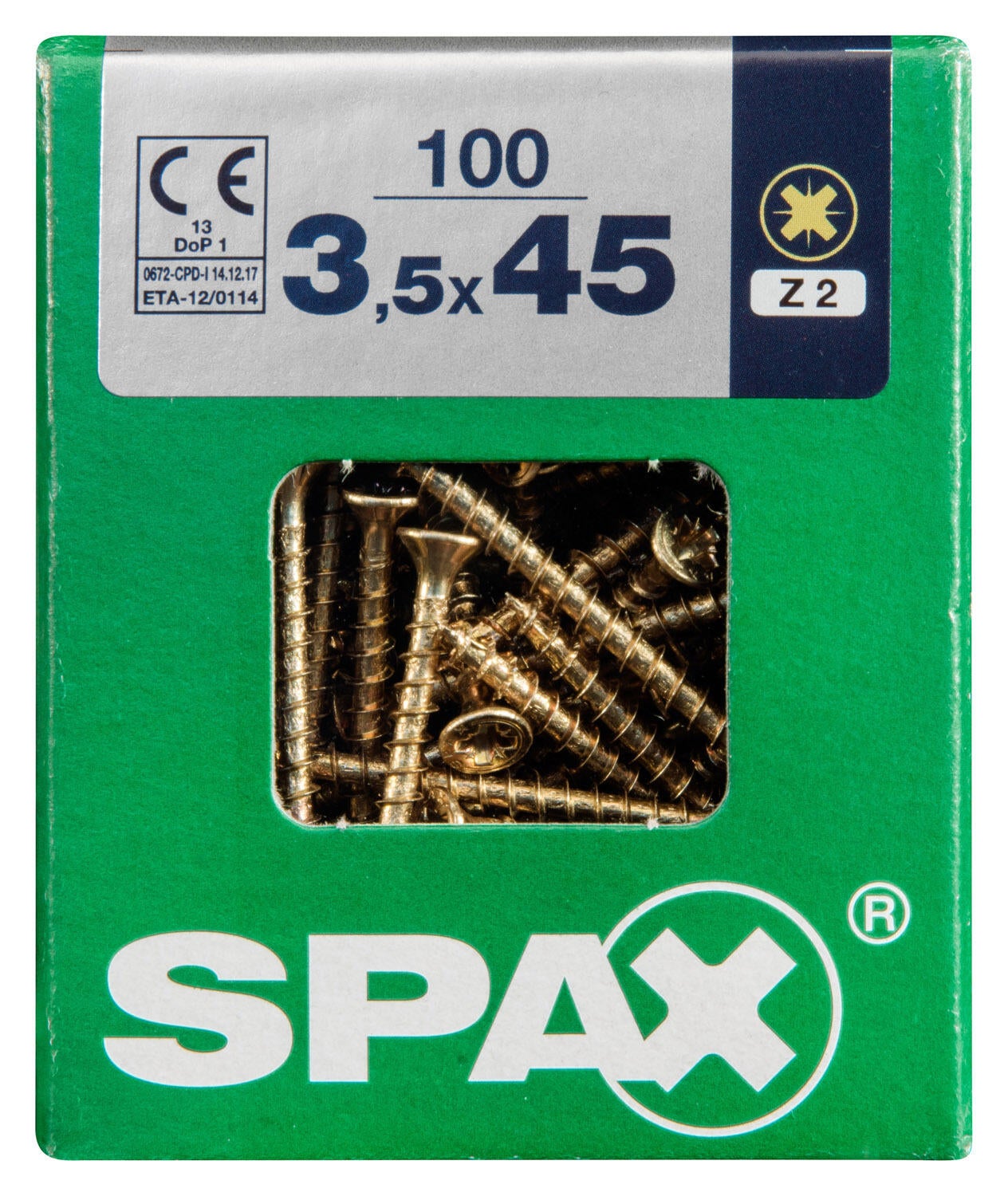 100 vis acier tête fraisée pozidriv SPAX, Ø3.5 x L.45 mm - 4