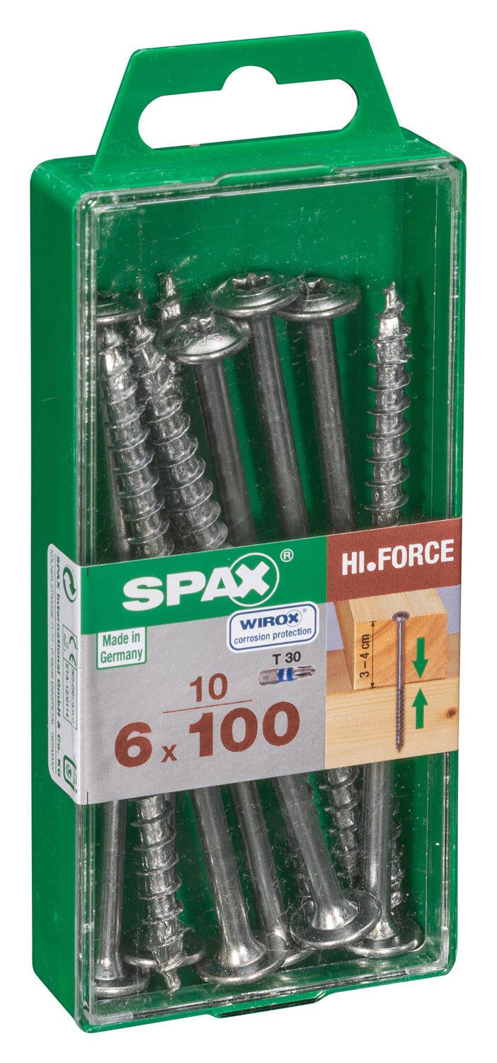10 vis acier tête de disque extra large t-star+ SPAX, Ø6 x L.100 mm - 3