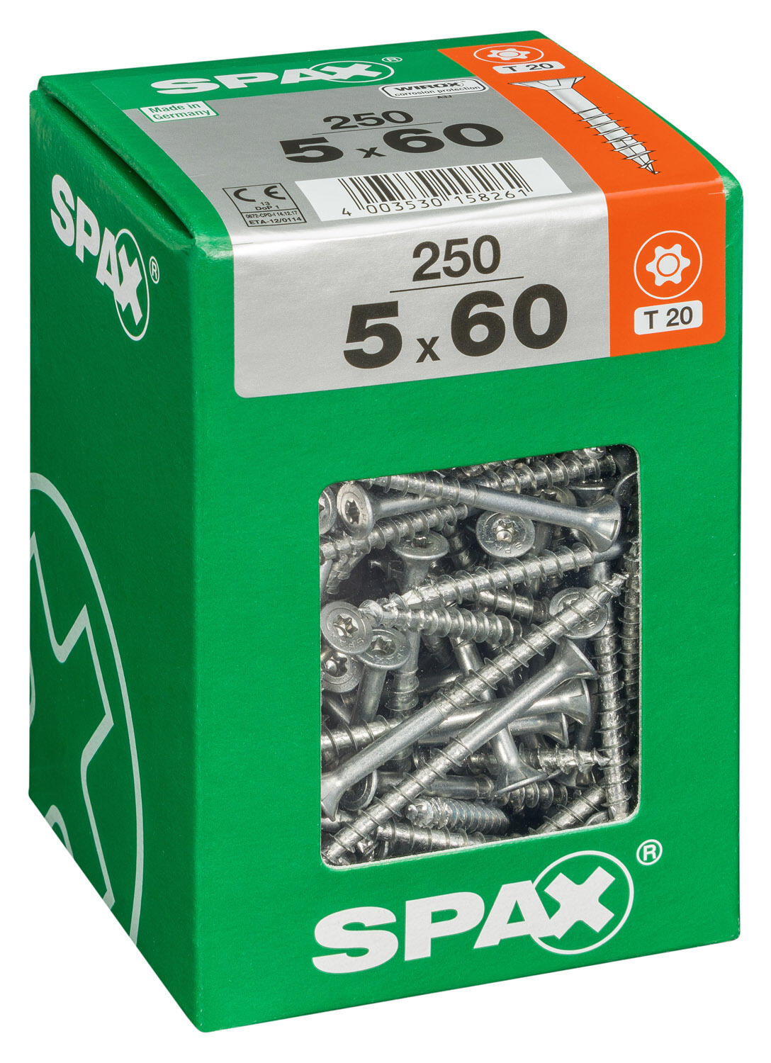 250 vis acier tête fraisée t-star+ SPAX, Ø5 x L.60 mm - 2