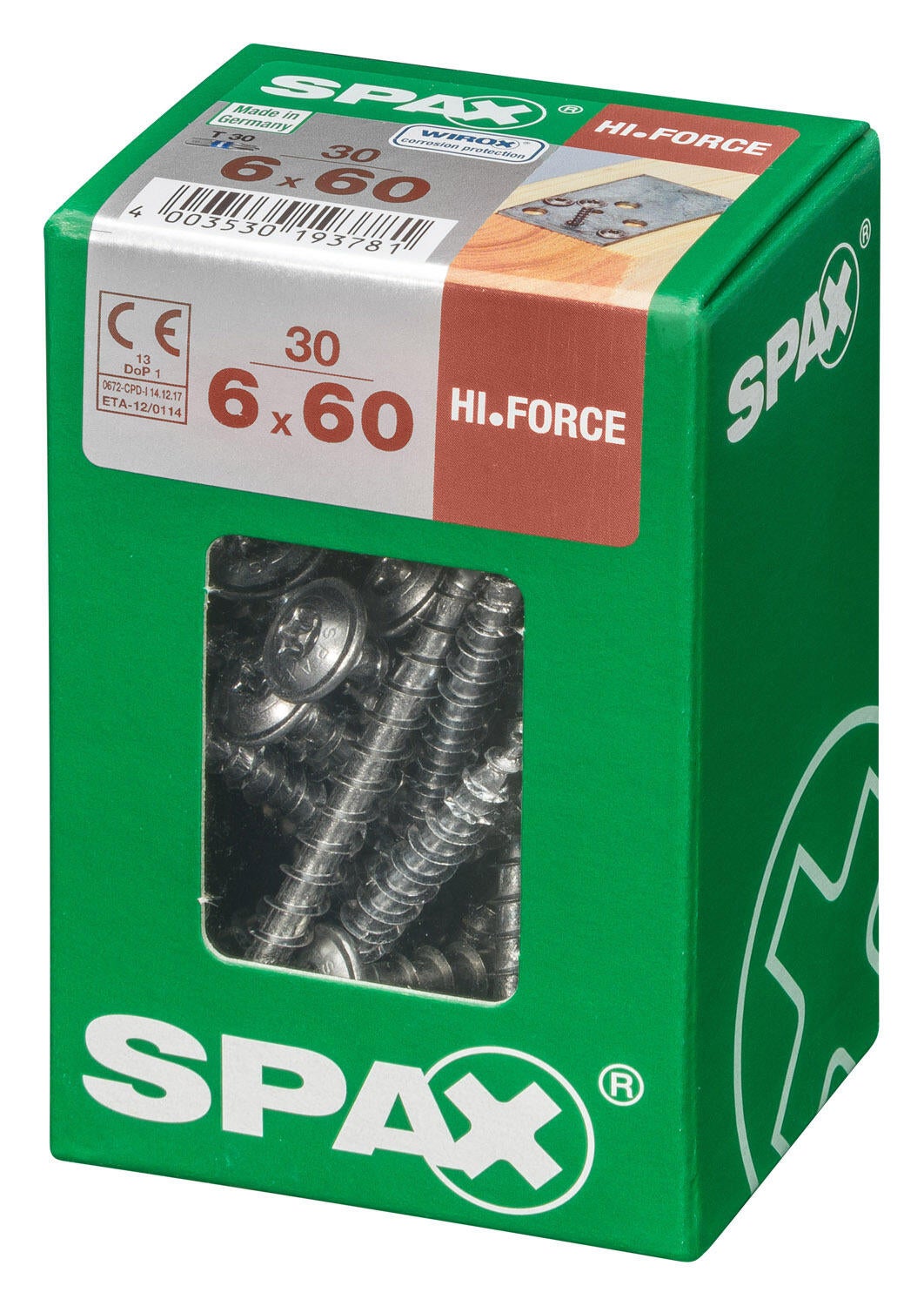30 vis acier tête de disque extra large t-star+ SPAX, Ø6 x L.60 mm - 3