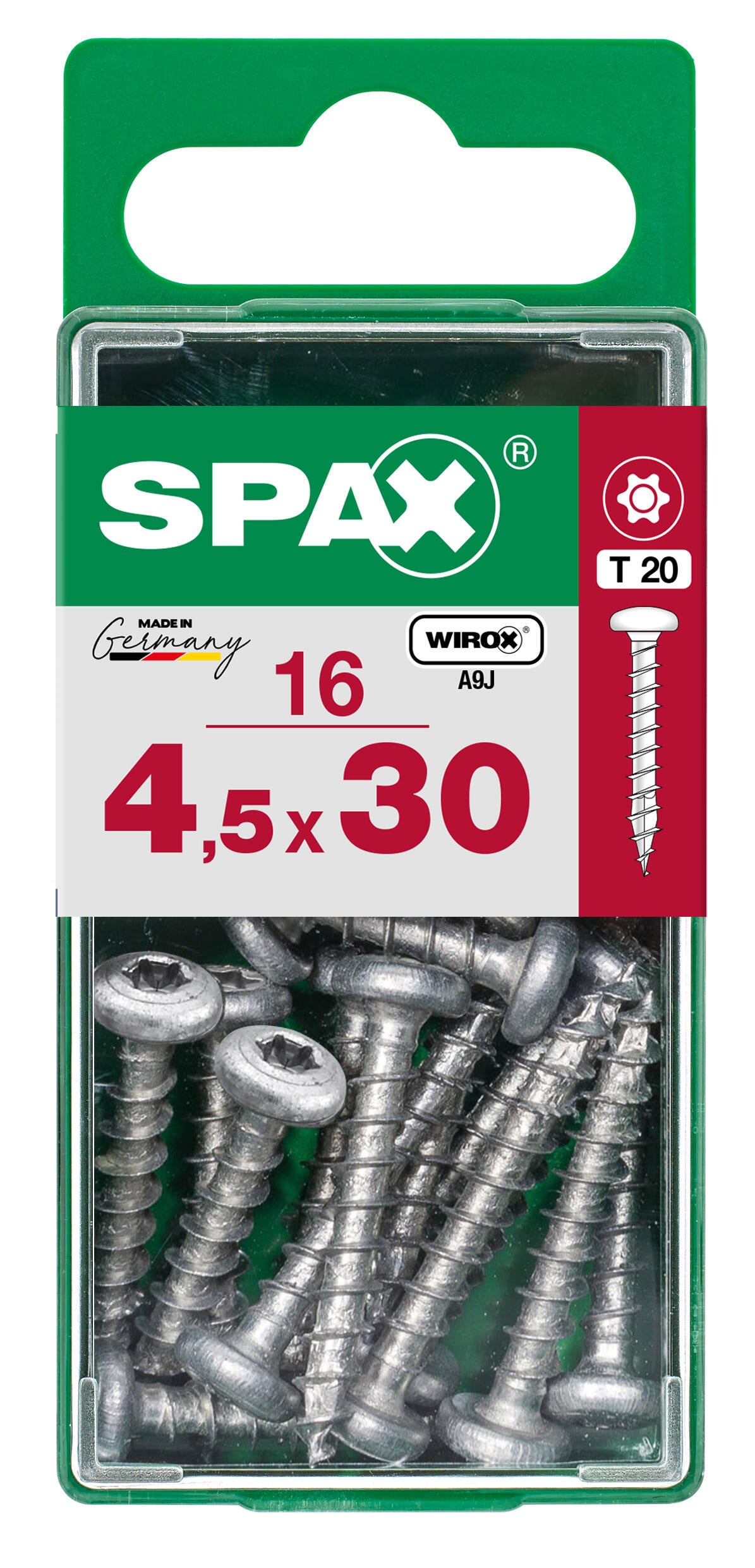 Vite SPAX testa tonda T20 in acciaio wirox Ø4.5XL30 mm, 16 pezzi - 7
