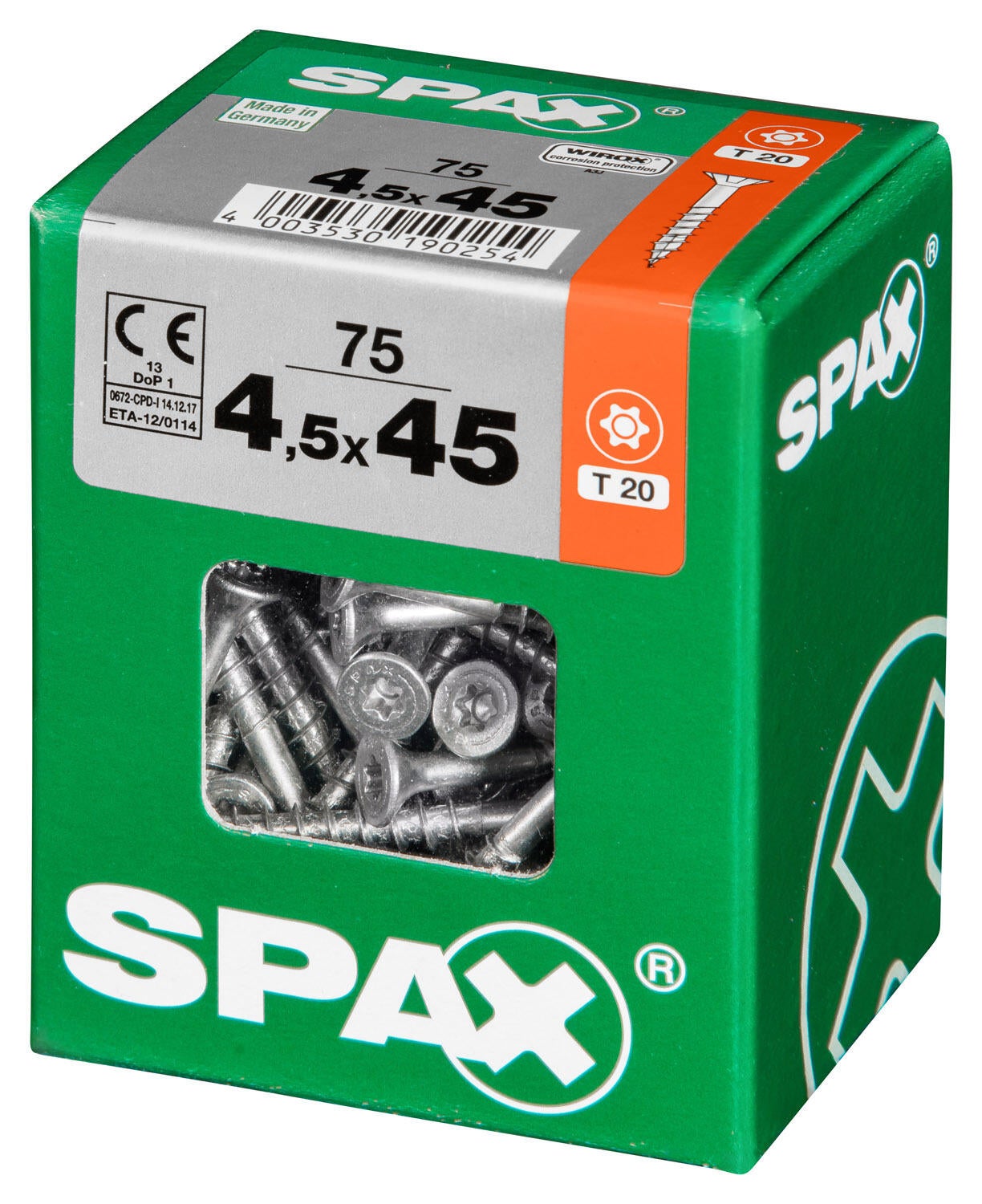 Vite SPAX testa svasata T20 in acciaio wirox Ø4.5XL45 mm, 75 pezzi - 3
