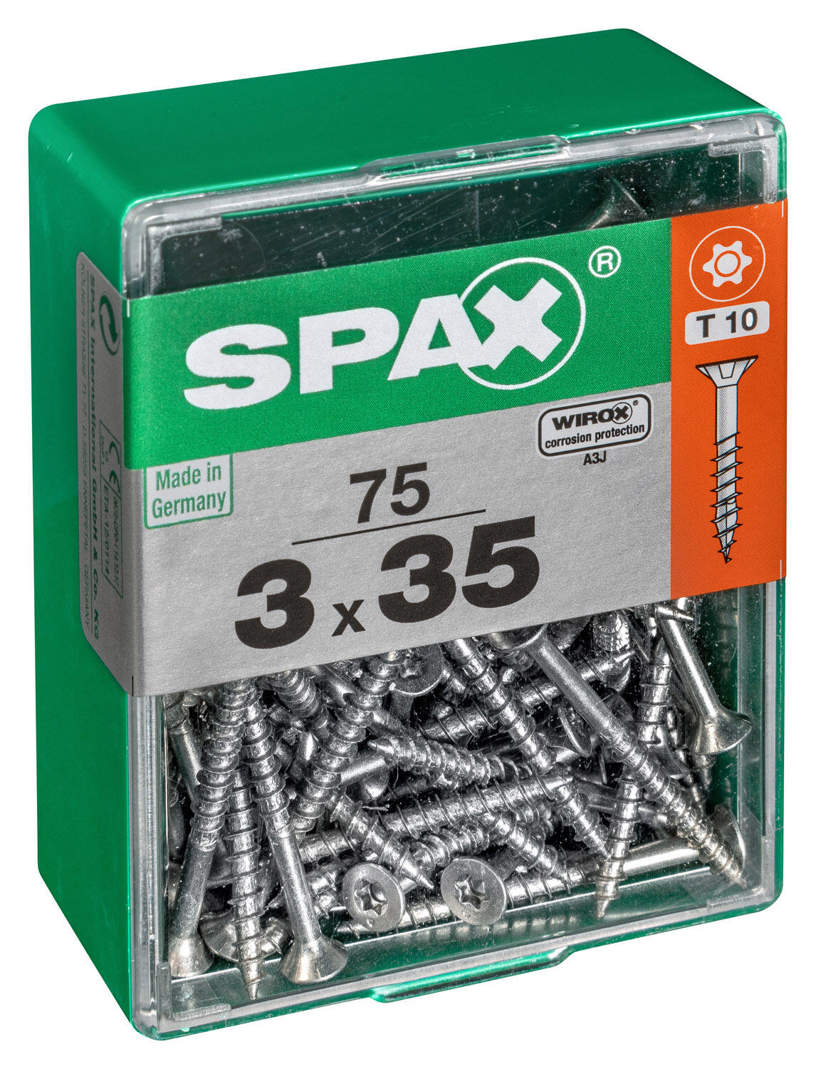 Vite SPAX testa svasata T10 in acciaio wirox Ø3XL35 mm, 75 pezzi - 3