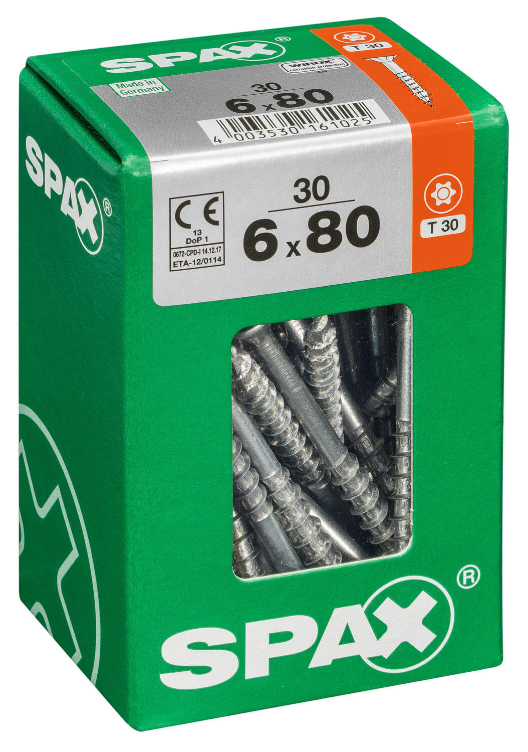 30 vis acier tête fraisée t-star+ SPAX, Ø6 x L.80 mm - 2