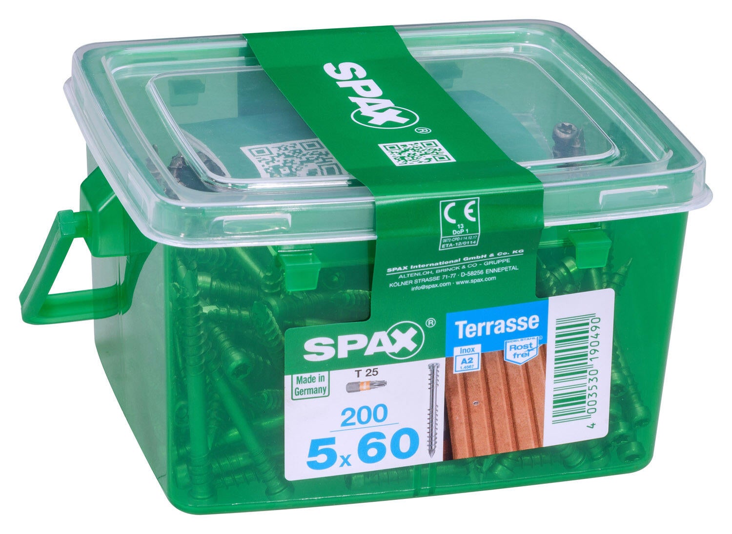 200 vis acier tête cylindrique t-star+ SPAX, Ø5 x L.60 mm - 2