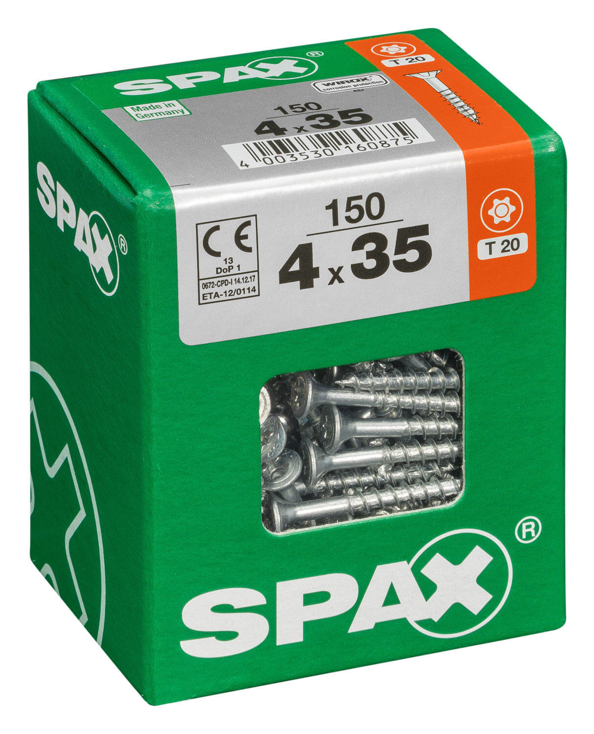 150 vis acier tête fraisée t-star+ SPAX, Ø4 x L.35 mm - 2